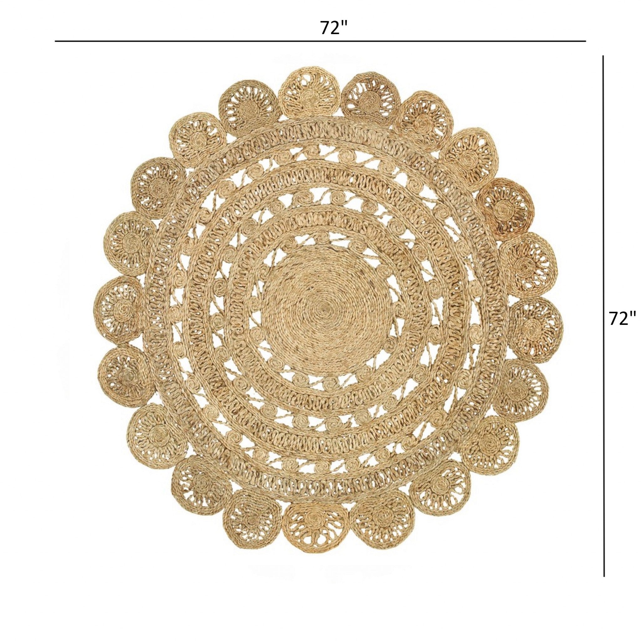 Handmade Natural Jute Sunshine Area Rug - Stylish Decor for Your Home