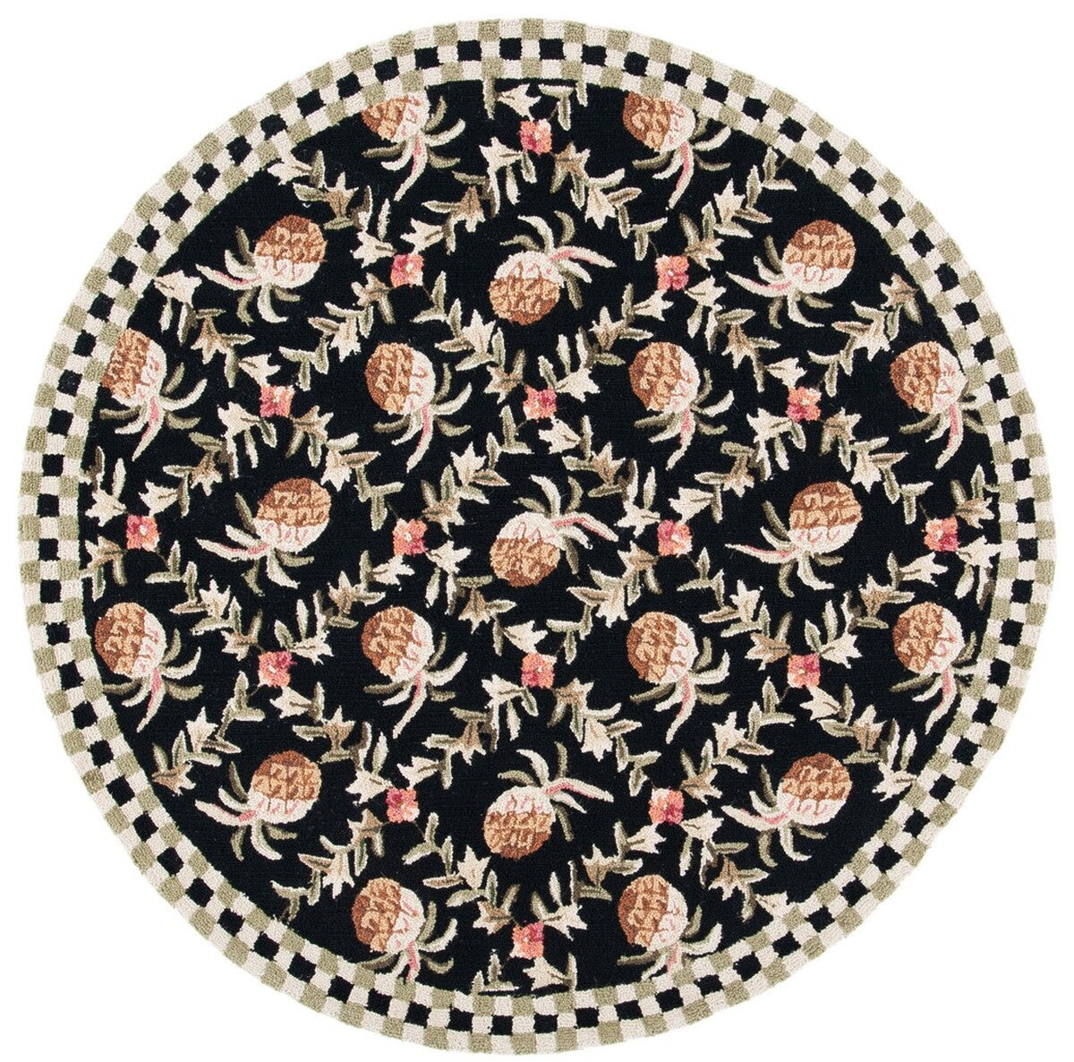 Exquisite Hand-Hooked Wool Pineapple Rug: Tropical Luxury for Your Home