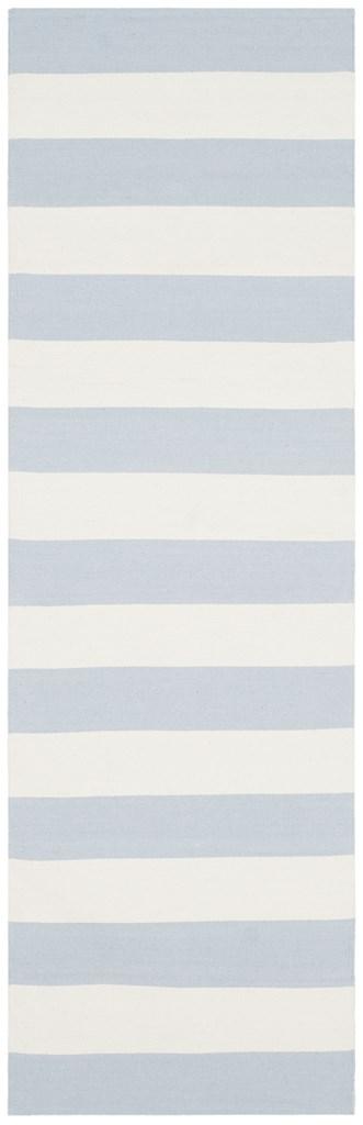 Montauk Handmade Cotton Flat Weave Rug with Stylish Ikat Tie - Dye Pattern Ideal for Coastal or Contemporary Residences