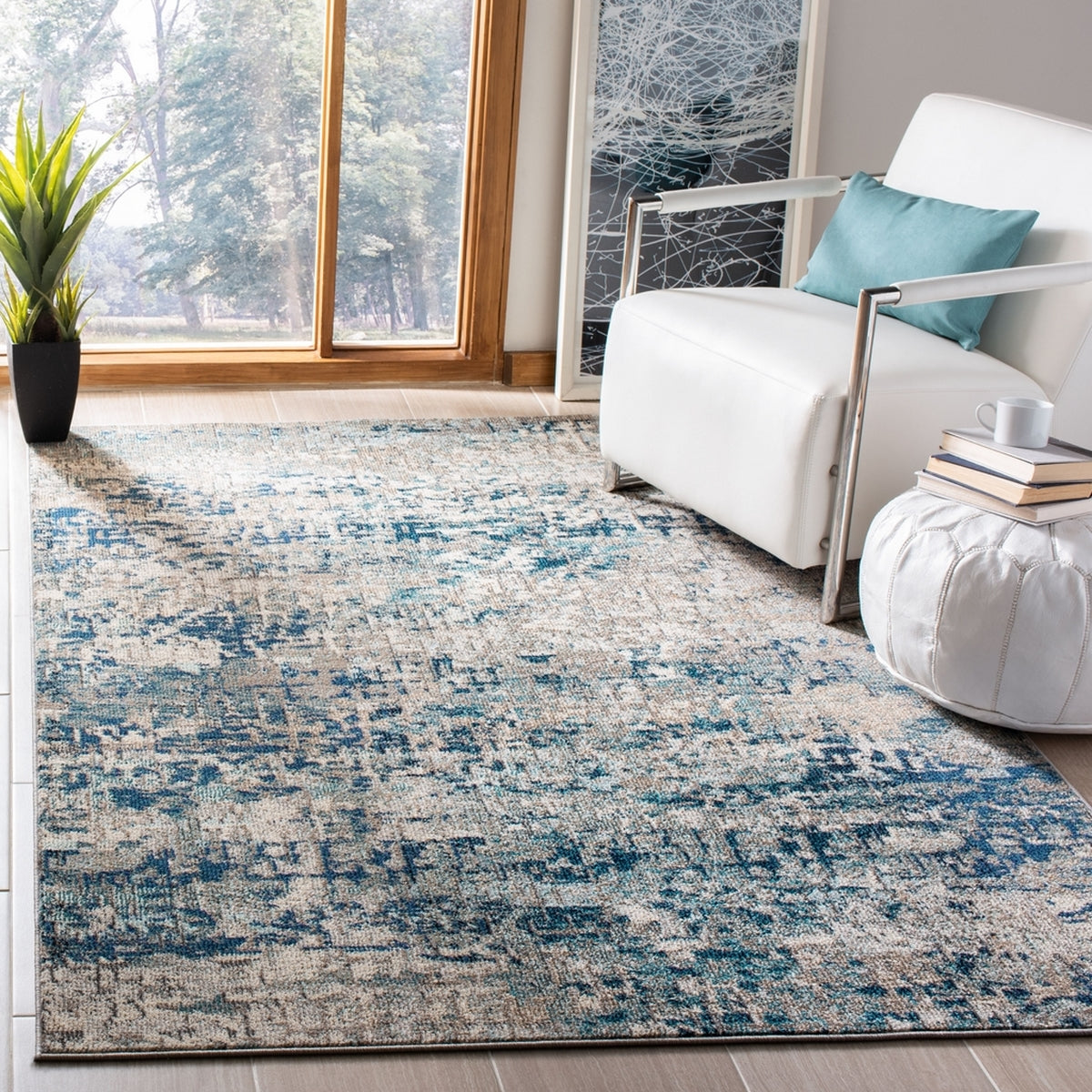 Luxurious Turkey-Made Madison Power Loomed Rectangle Rug Crafted from Polypropylene Friese with Jute/Latex Backing