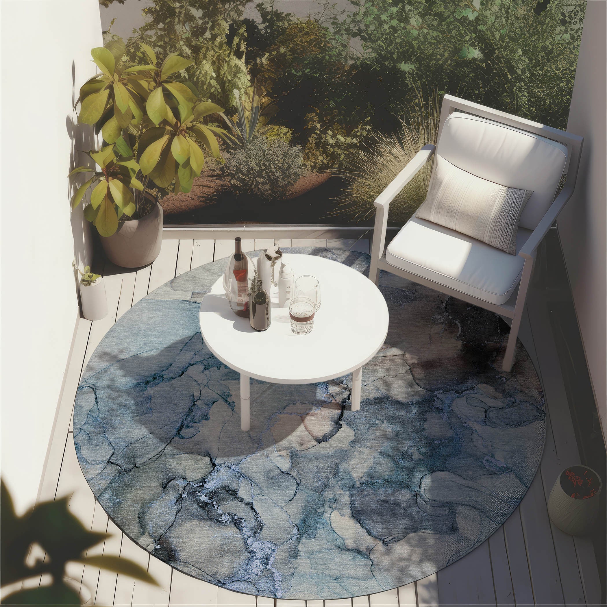 Stylish and Functional Green Abstract Washable Indoor-Outdoor Runner Rug with Stain-Resistant and Non-Skid Features