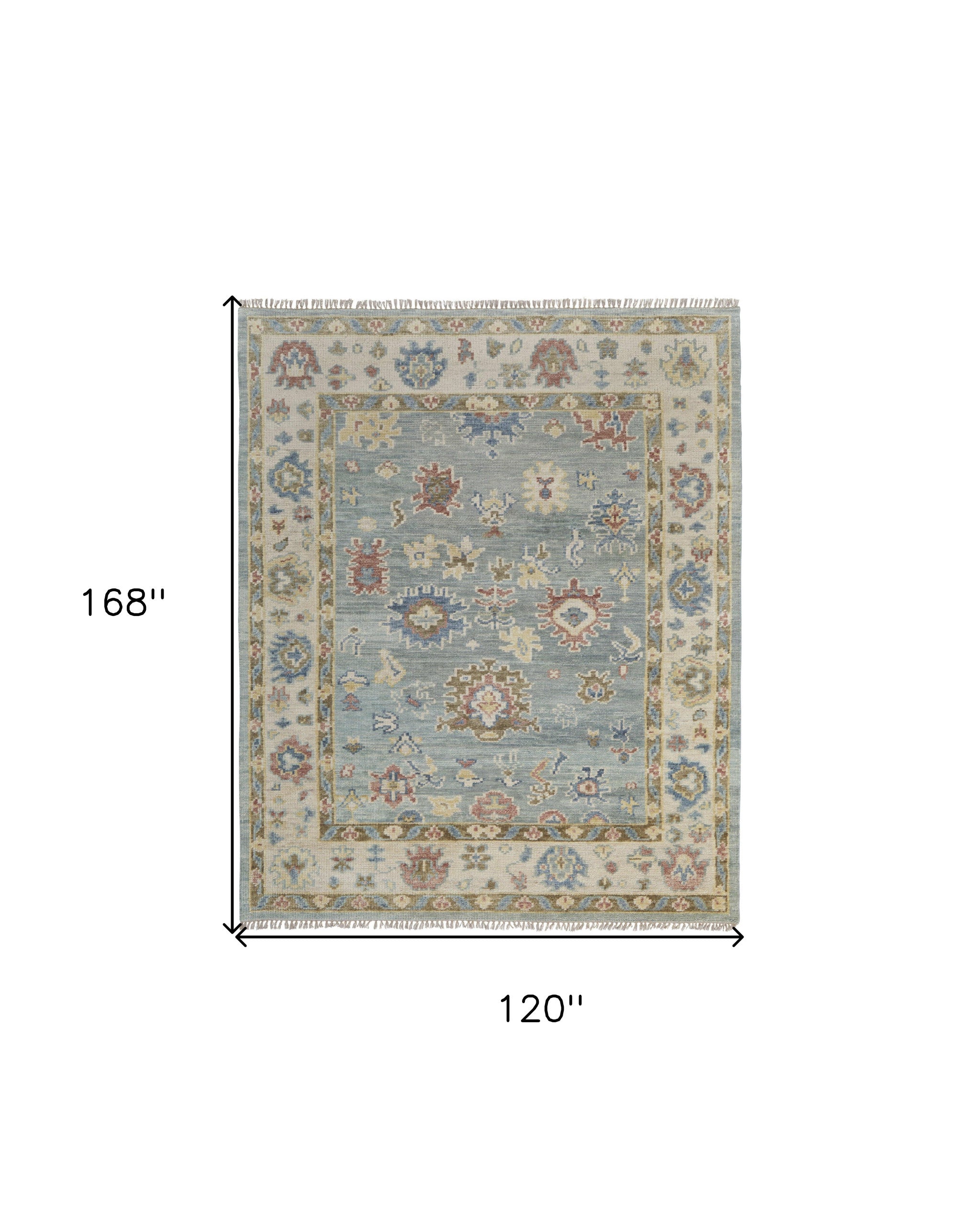 Unique Hand-Knotted Wool Floral Area Rug with Tassels for Stylish Home Decor