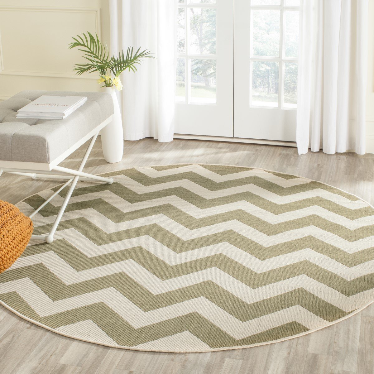 Stylish Weatherproof Outdoor Rug with Striking Chevron Design for Patios