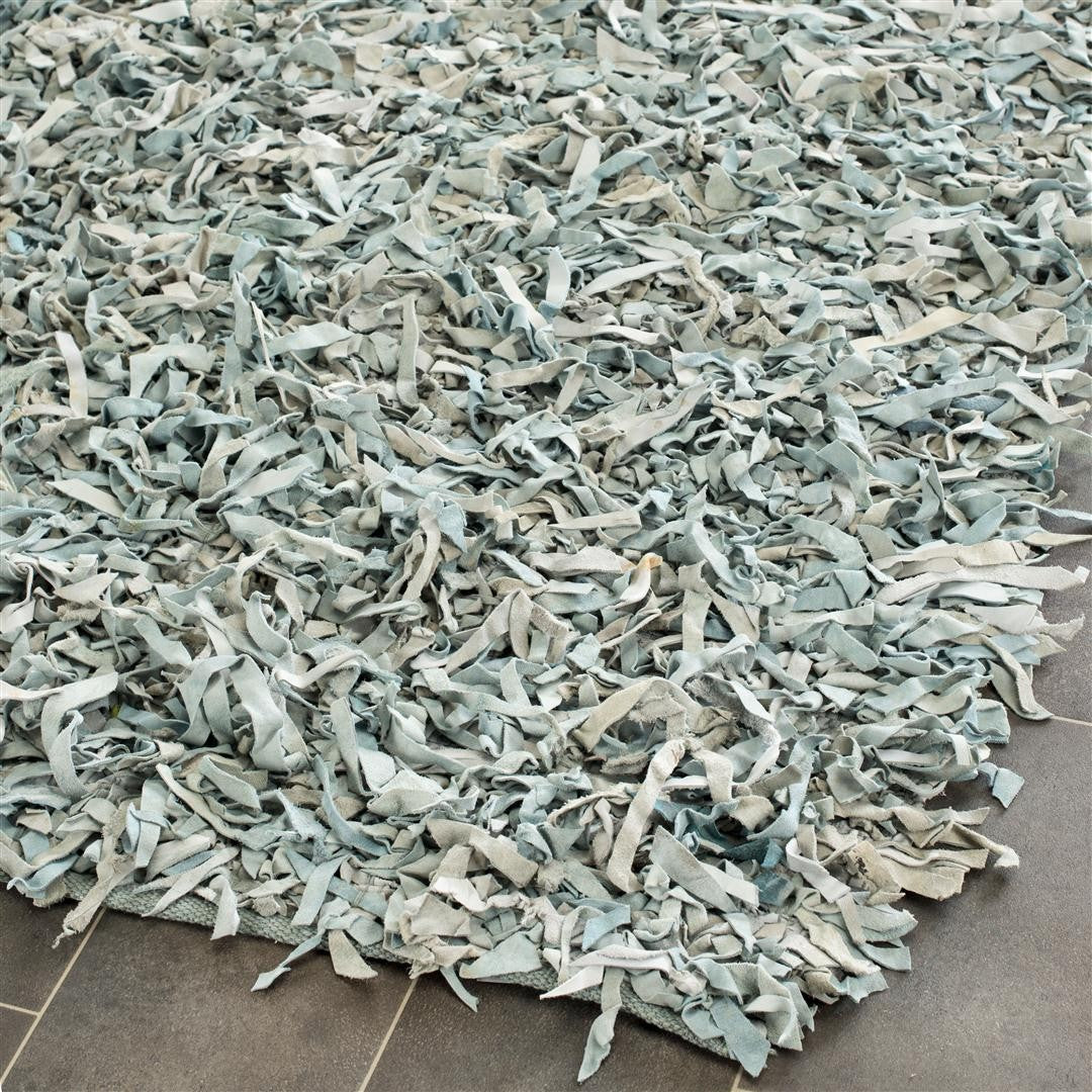 Safavieh's Hand-Knotted Leather Shag Rug for a Modern Home's Luxurious Look