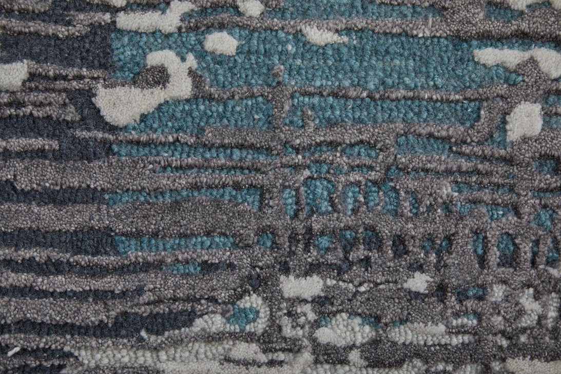 Zarah Hand-Tufted Wool & Viscose Abstract Watercolor Area Rug for Tranquil Spaces
