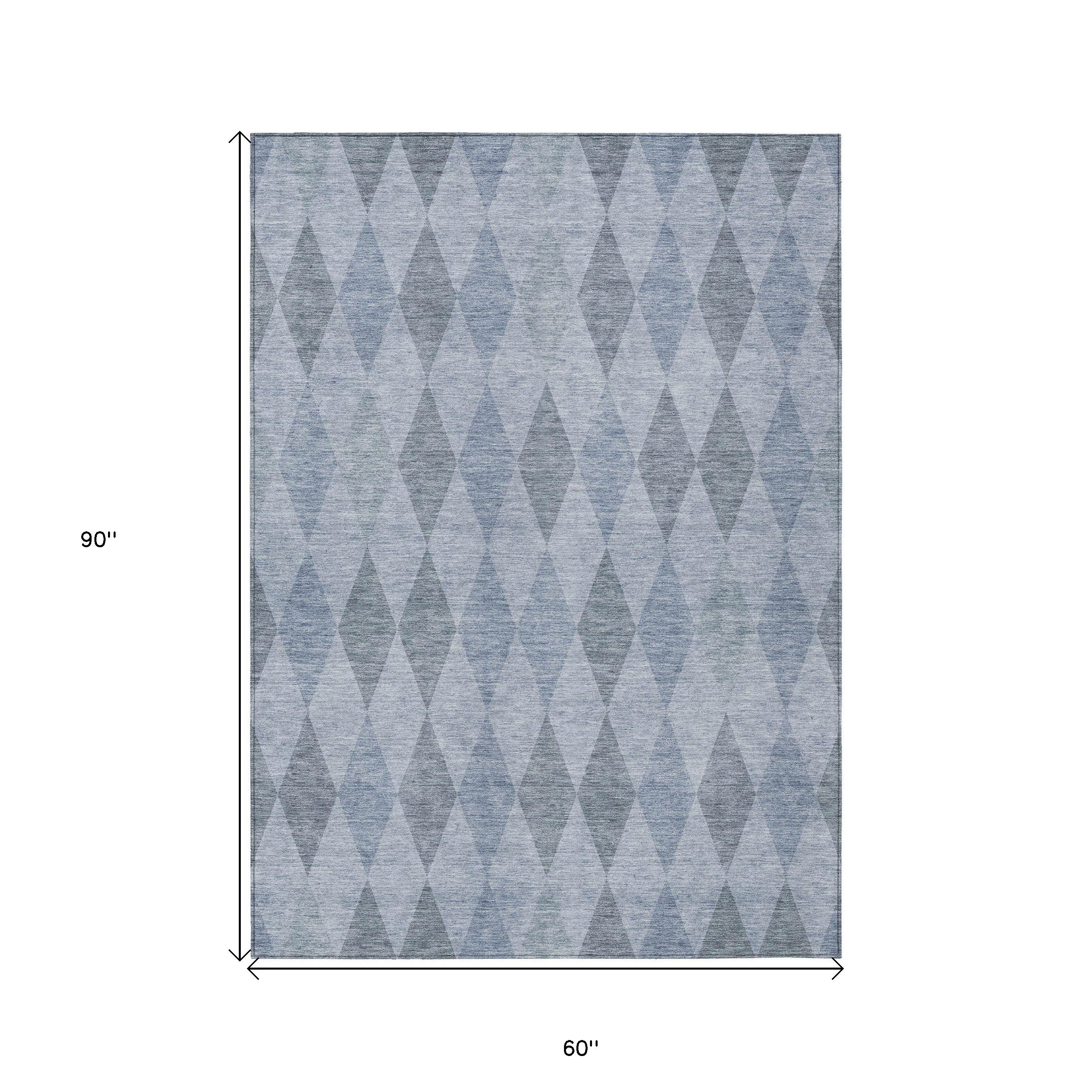 Washable, Stain-Resistant & Non-Skid Geometric Purple Outdoor Runner Rug for Your Space