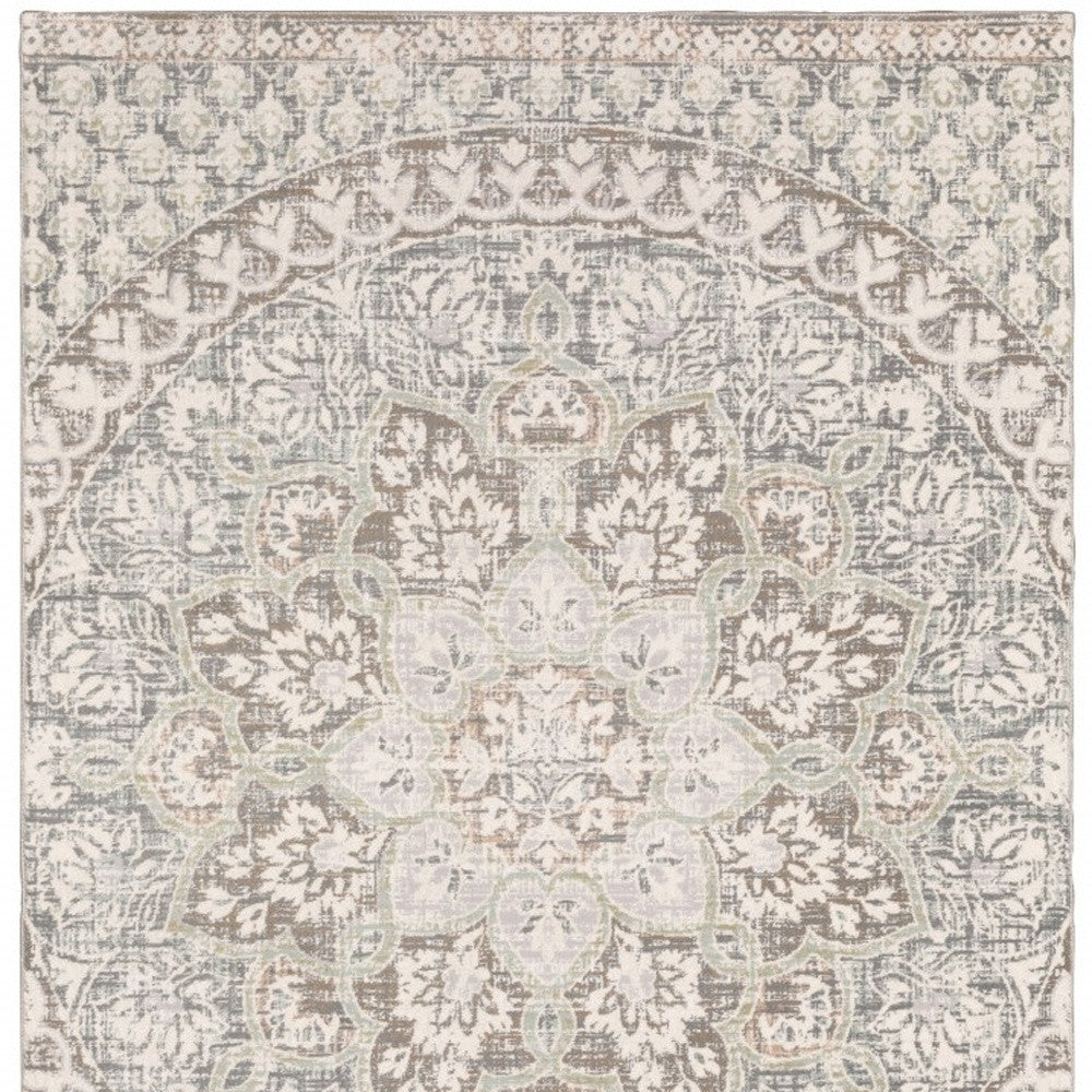Soft Hand, Vintage-Style Oversize Medallion Area Rug for Modern & Traditional Decor