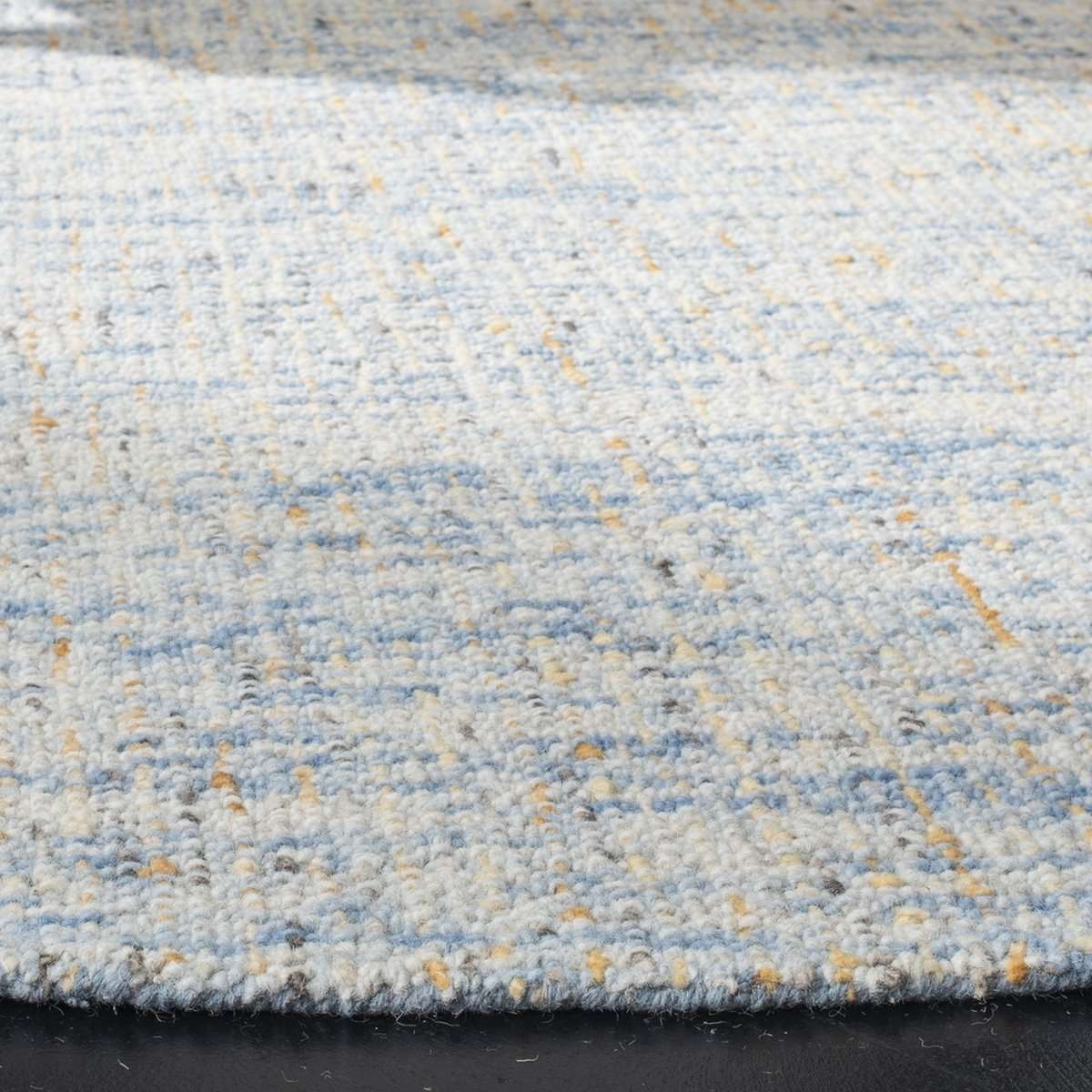 Luxurious Hand-Tufted Abstract Wool Rectangle Rug from India for Elegant Homes