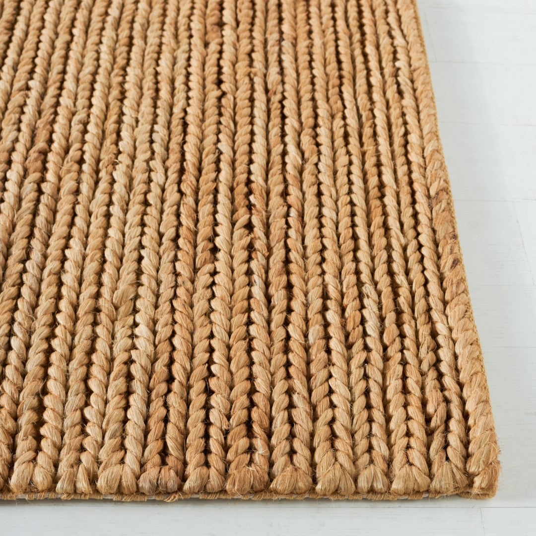 Eco-Friendly Hand-Knotted Jute and Cotton Rug for Natural Home Decor