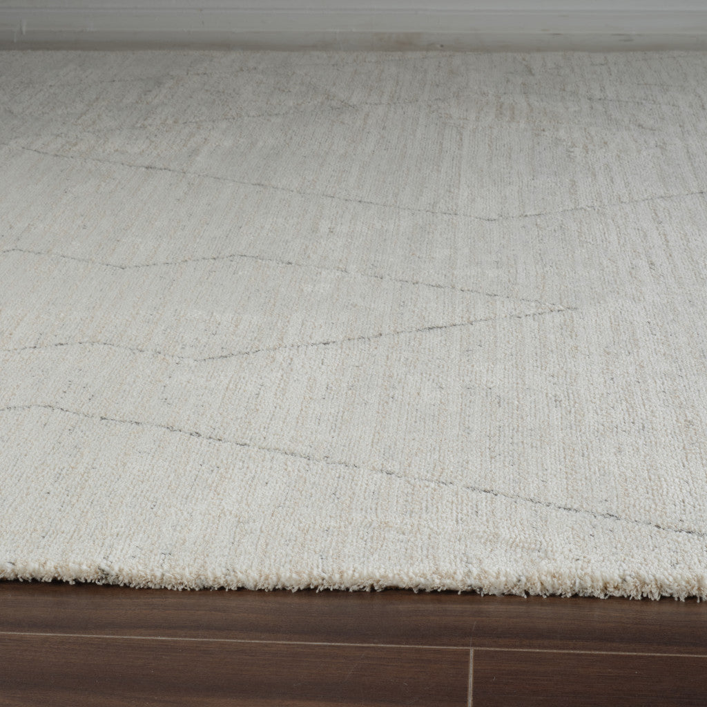 Stylish 5' x 8' Stain-Resistant Cream & Beige Abstract Distressed Area Rug for Homes