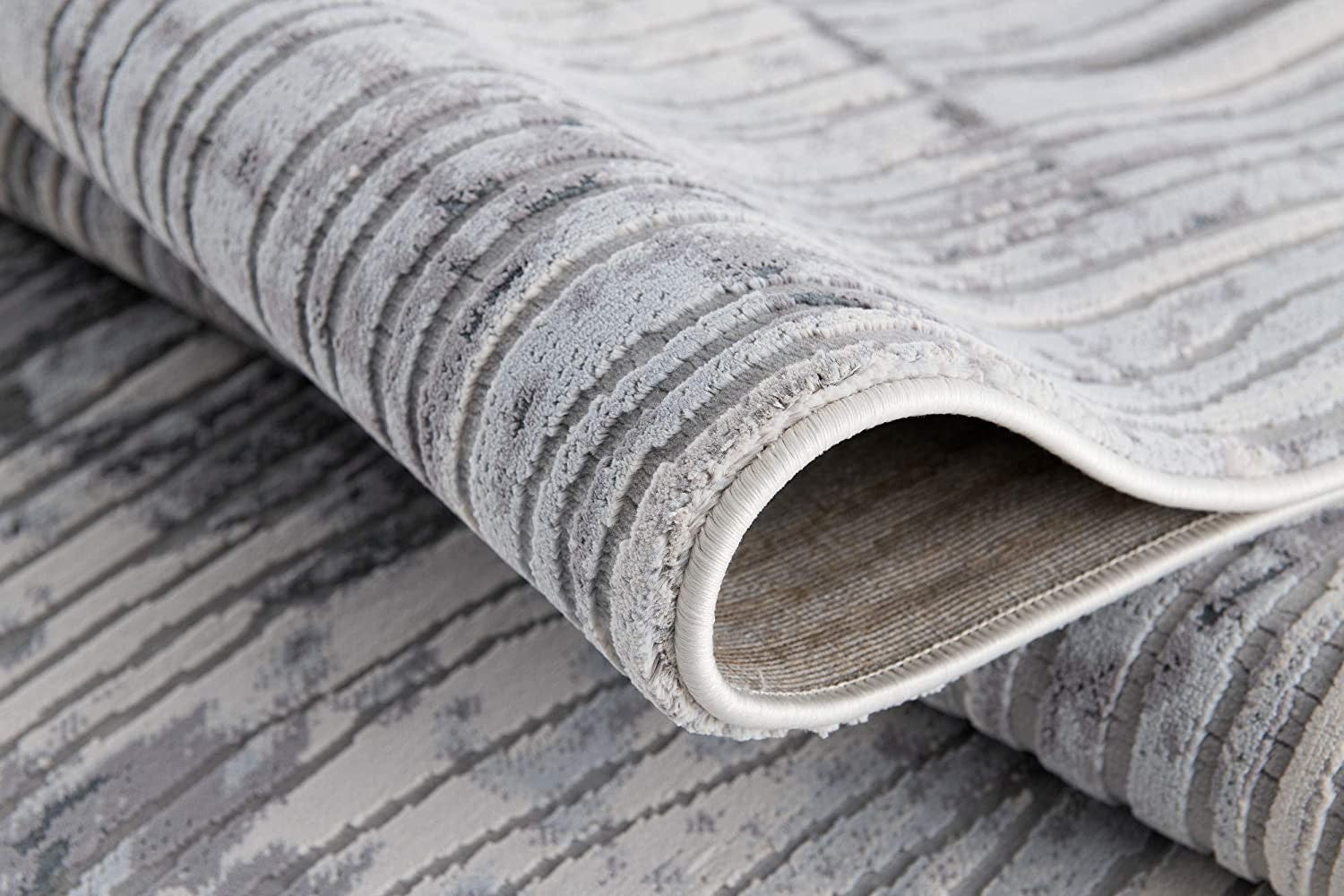 Turkish-Made Blue Abstract Power Loom Runner Rug for a Stylish Living Space