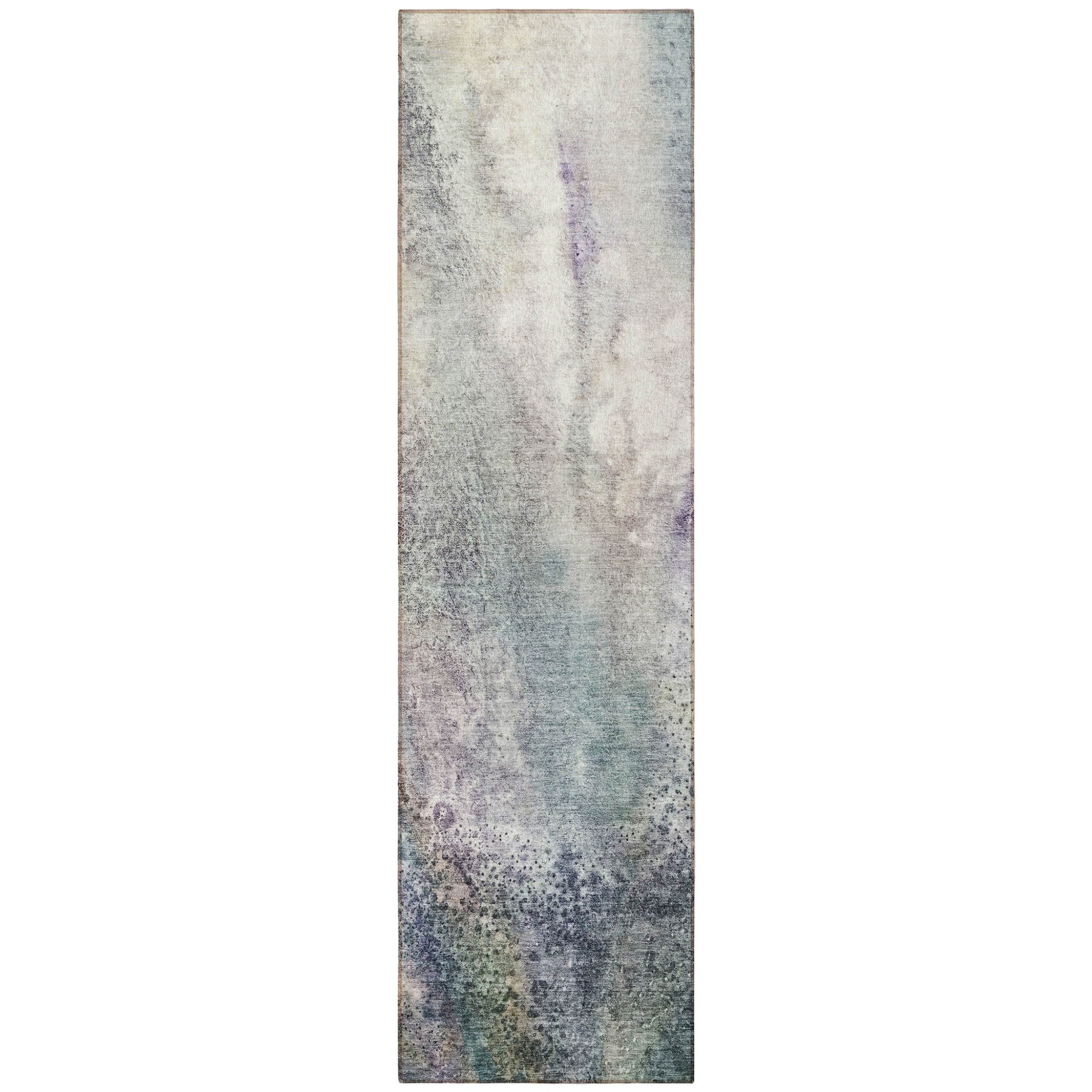 Stain-Resistant, Non-Skid Washable Outdoor Runner Rug with Stylish Abstract Design for Homes