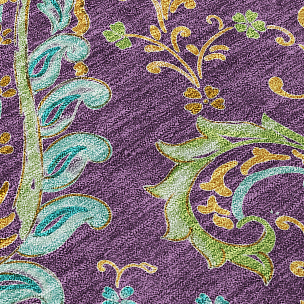 Stylish and Stain-Resistant Washable Outdoor Area Runner Rug with Paisley Pattern - Perfect for Spaces with Kids and Pets