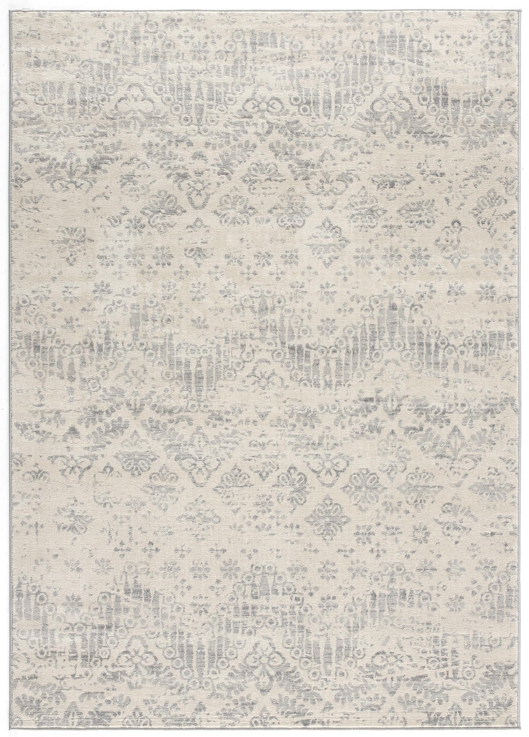 Luxurious and Durable Ivory Distressed Ikat Pattern Runner Rug for Elegant Home Decor