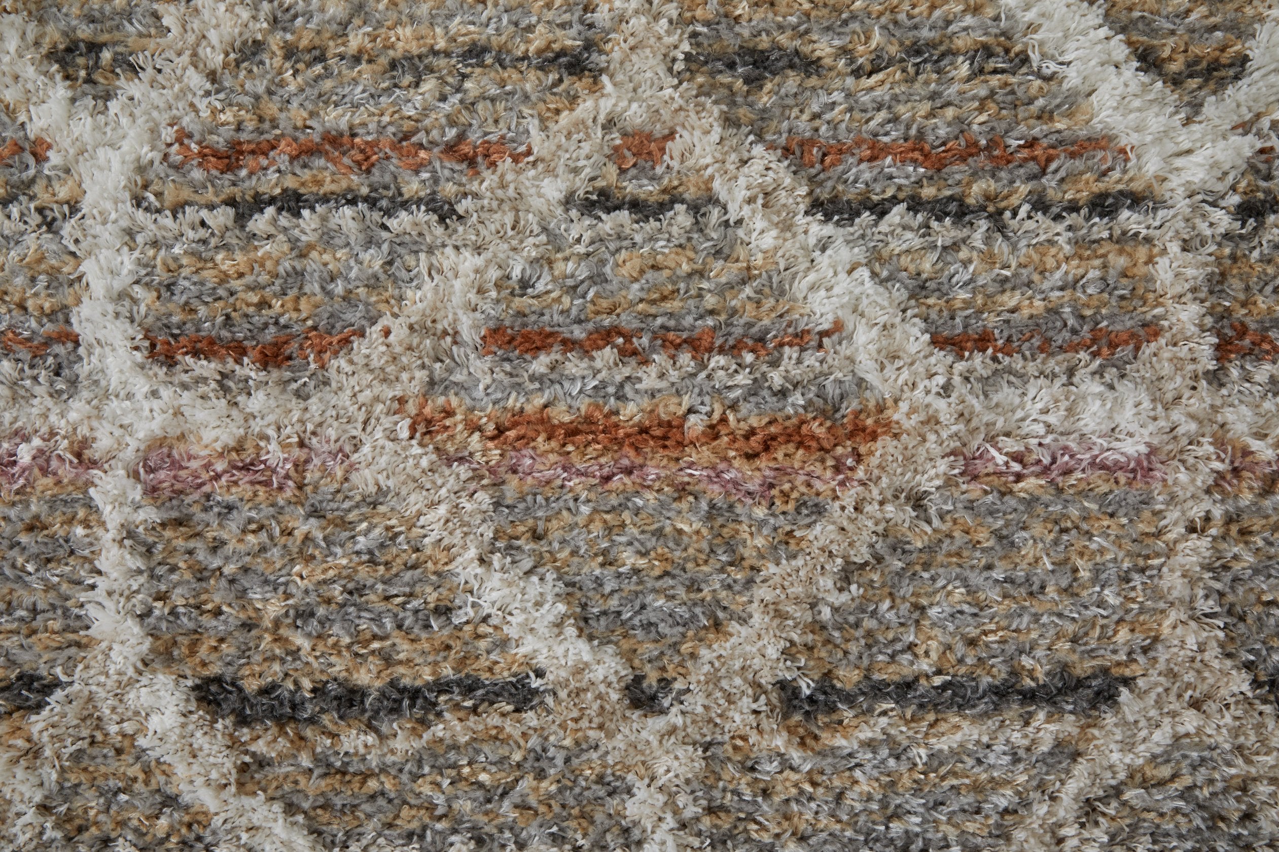 Pet-Friendly, Stain-Resistant Mynka High Pile Geometric Area Rug for High Traffic Areas