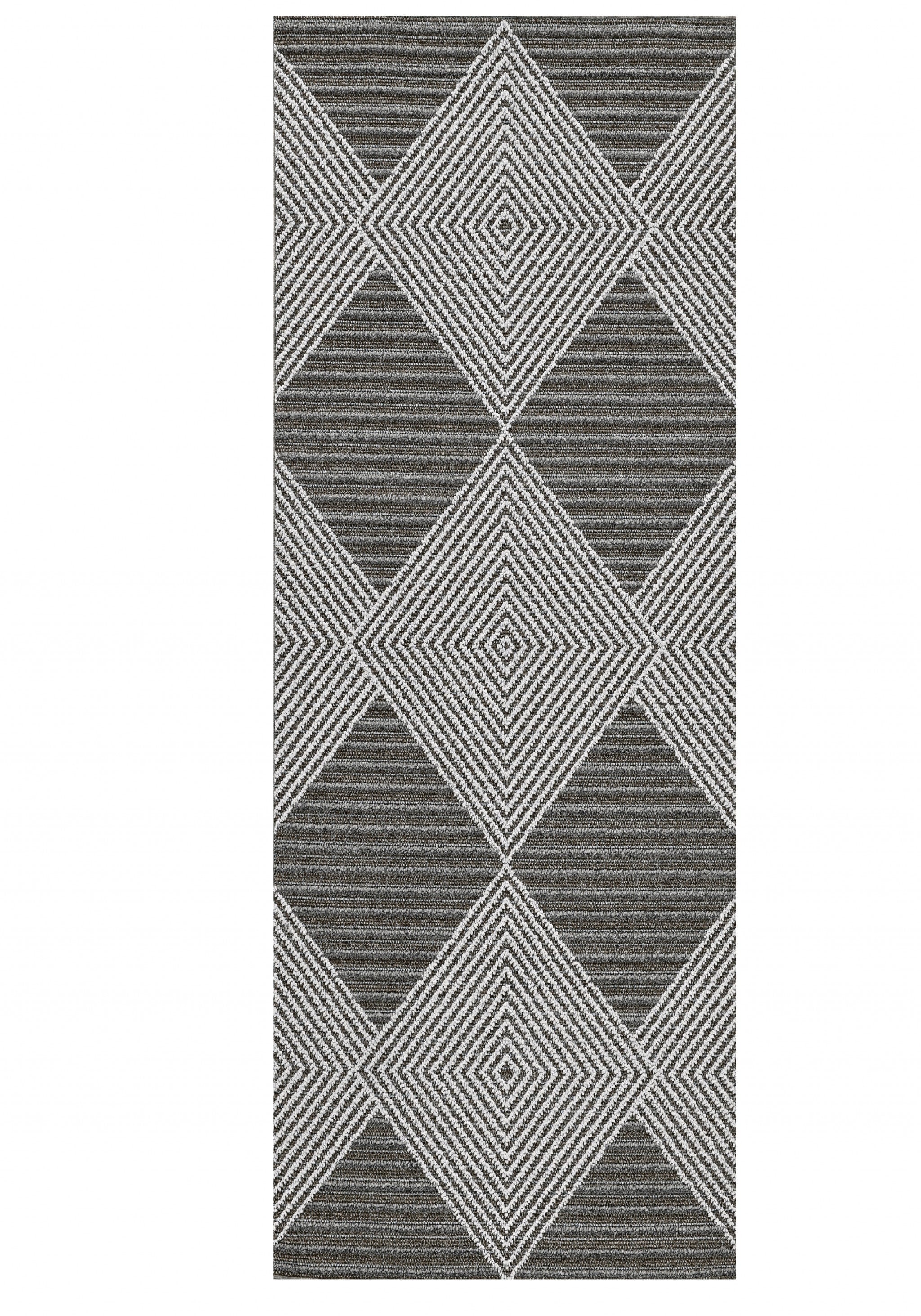 Gorgeous Gray Geometric Rug for Indoor and Outdoor Spaces