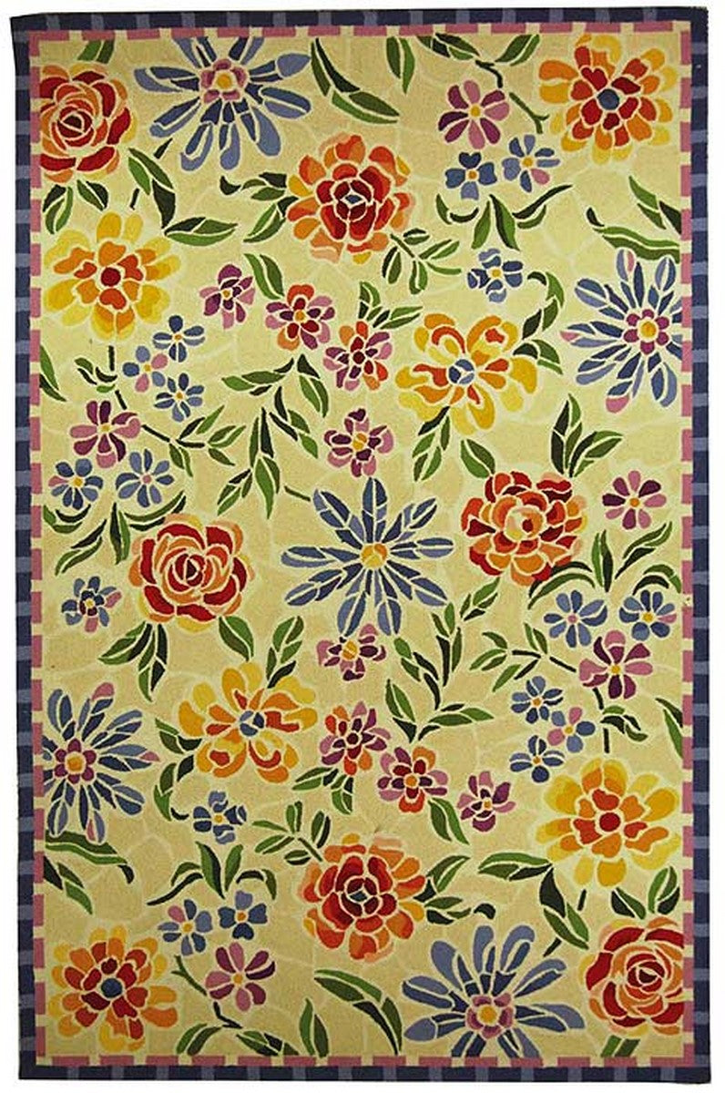 Luxurious Hand-Hooked Chelsea Rug - 100% Pure Virgin Wool Pile Featuring Timeless American and Turn-of-the-Century European Designs