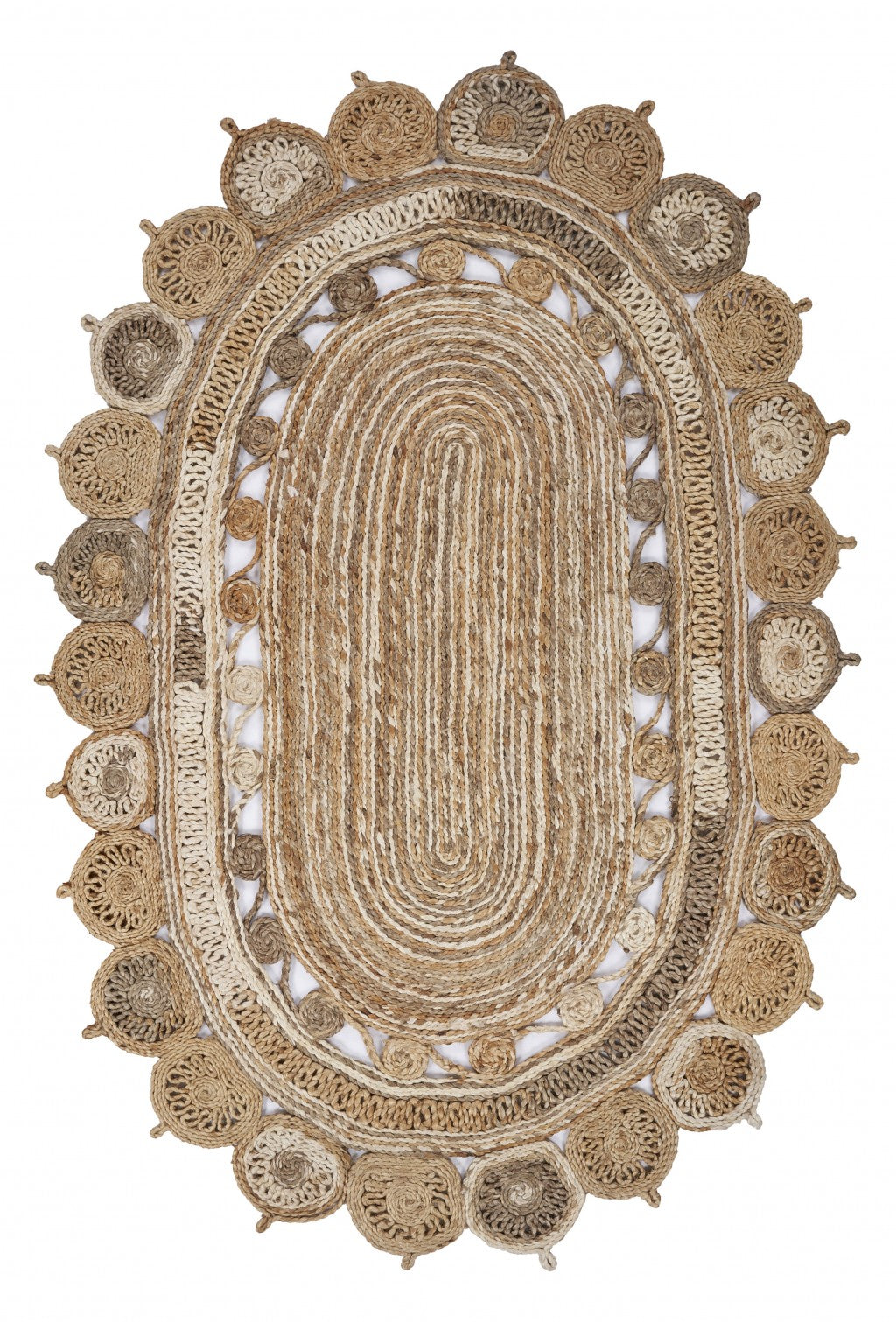100% Jute Hand-Braided Natural Round Area Rug for Cozy and Stylish Spaces