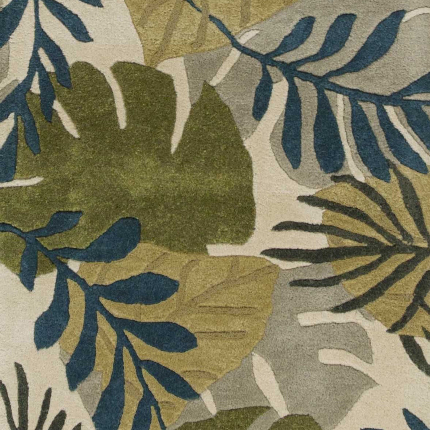 Exquisite Hand-Tufted Ivory Breeze Area Rug with Nature-Inspired Modern Design from India for Home Decor