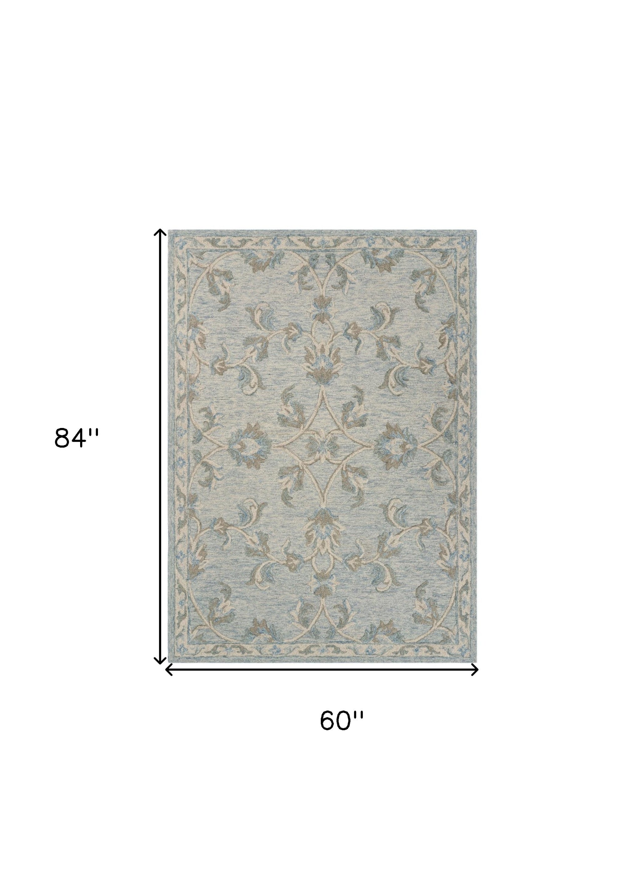 7' Hand-Tufted Gray Round Wool Area Rug - Stylish & Cozy for Any Home