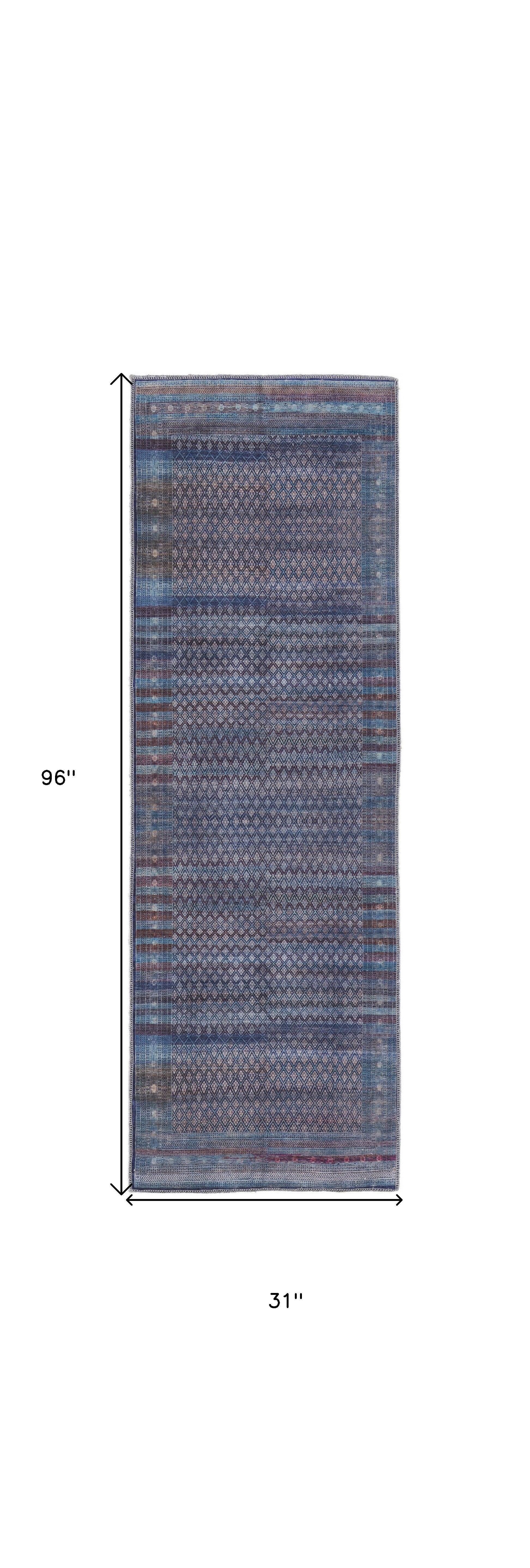Stylish Tan, Blue & Pink Striped Area Rug for Elegant Warmth in Any Room