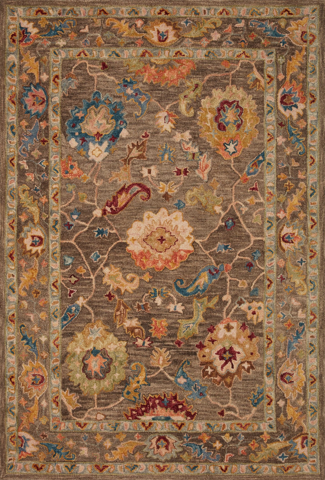 Exquisite Artisan-Crafted Padma Transitional Wool Hooked Rug with Vibrant Colors for a Timeless Decorative Touch