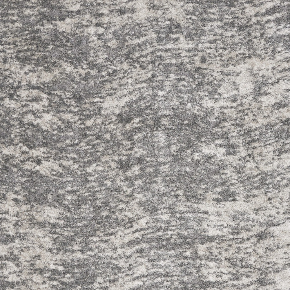 8' x 10' Charcoal and Ivory Abstract Shag Polyester Area Rug for Durable, Stain-Resistant, and Soft Floor Comfort