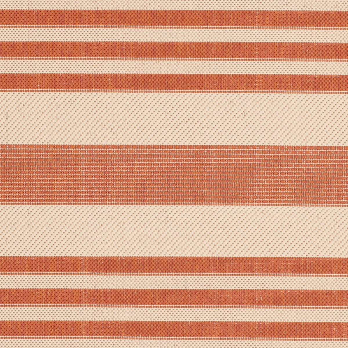 Stylish Courtyard Indoor/Outdoor Power-Loomed Rug with Bold Stripes, Durable & Easy-Clean