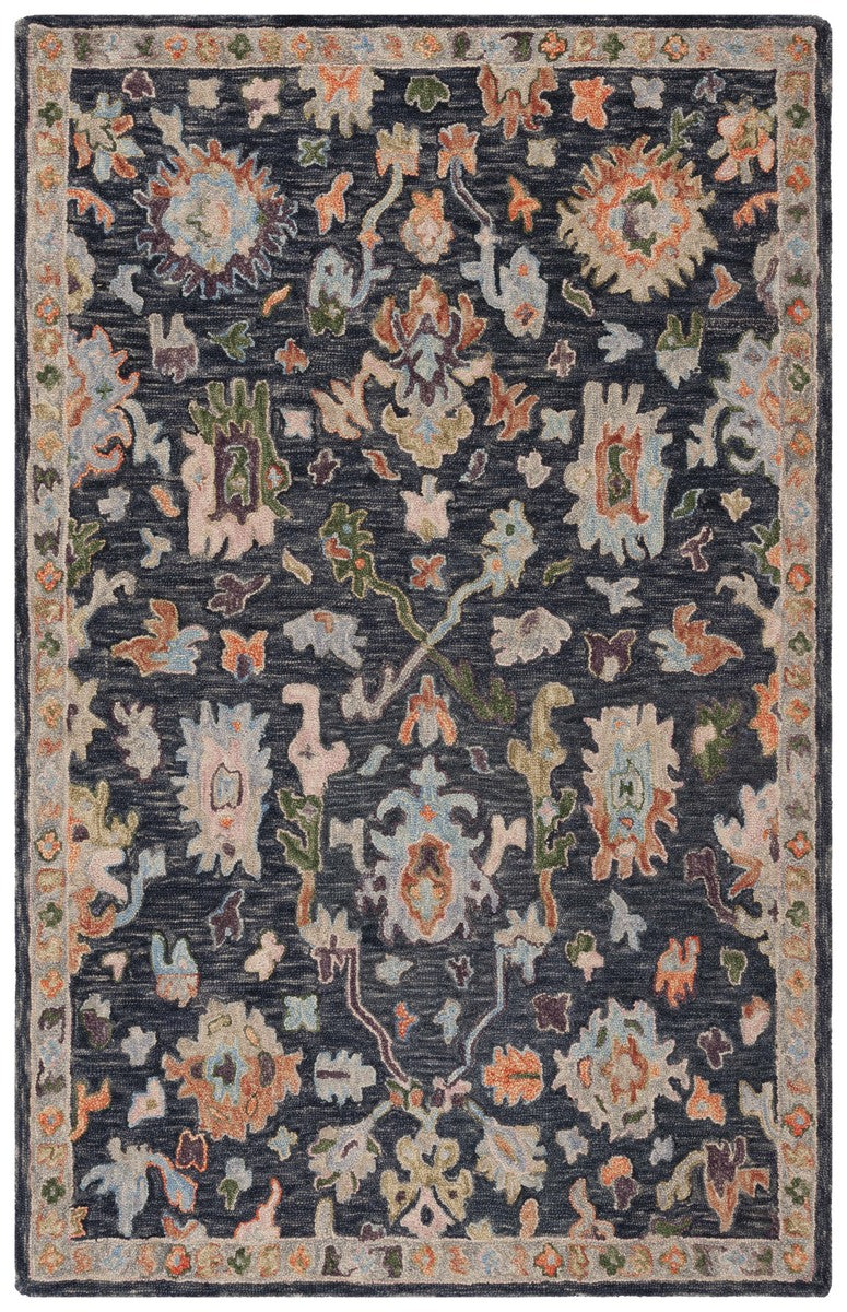 Luxurious Hand-Tufted Wool & Cotton Floral Rug for Timeless Home Decor