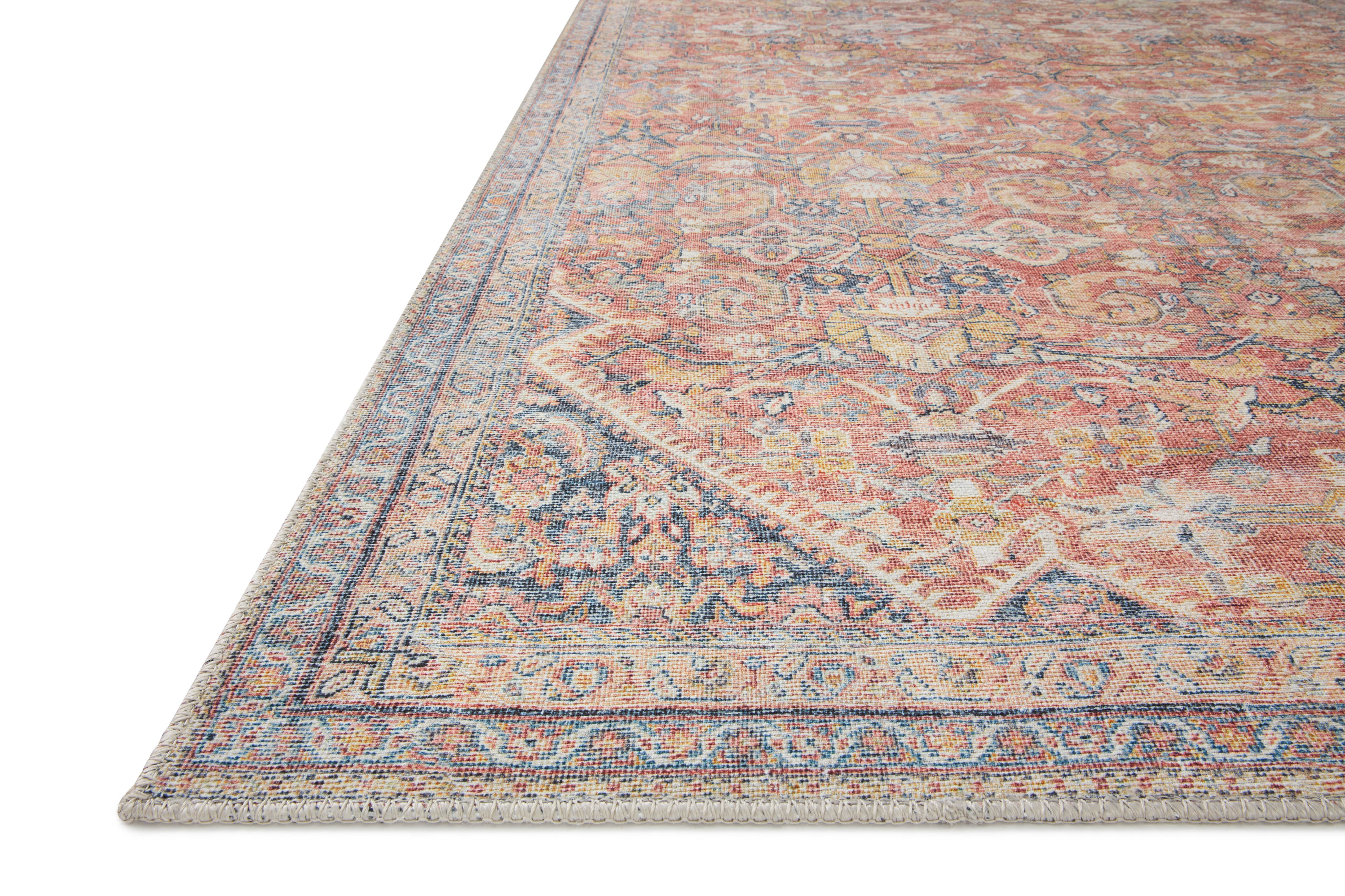 Loloi Adrian Collection Vintage-Inspired Luxury 100% Polyester Pile Floor Rug for Creating a Warm and Elegant Home Decor Atmosphere
