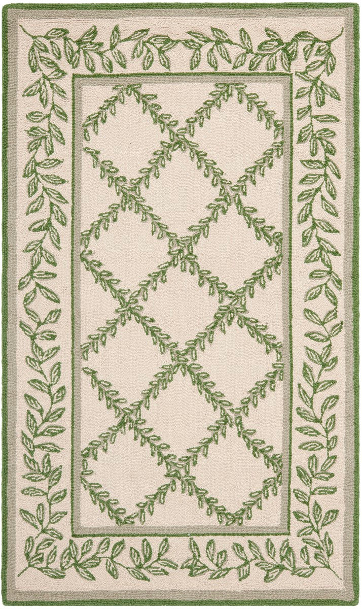 Exquisite Hand-Hooked Chelsea Rug: 100% Pure Wool Pile, Durable Cotton Backing, Timeless Designs