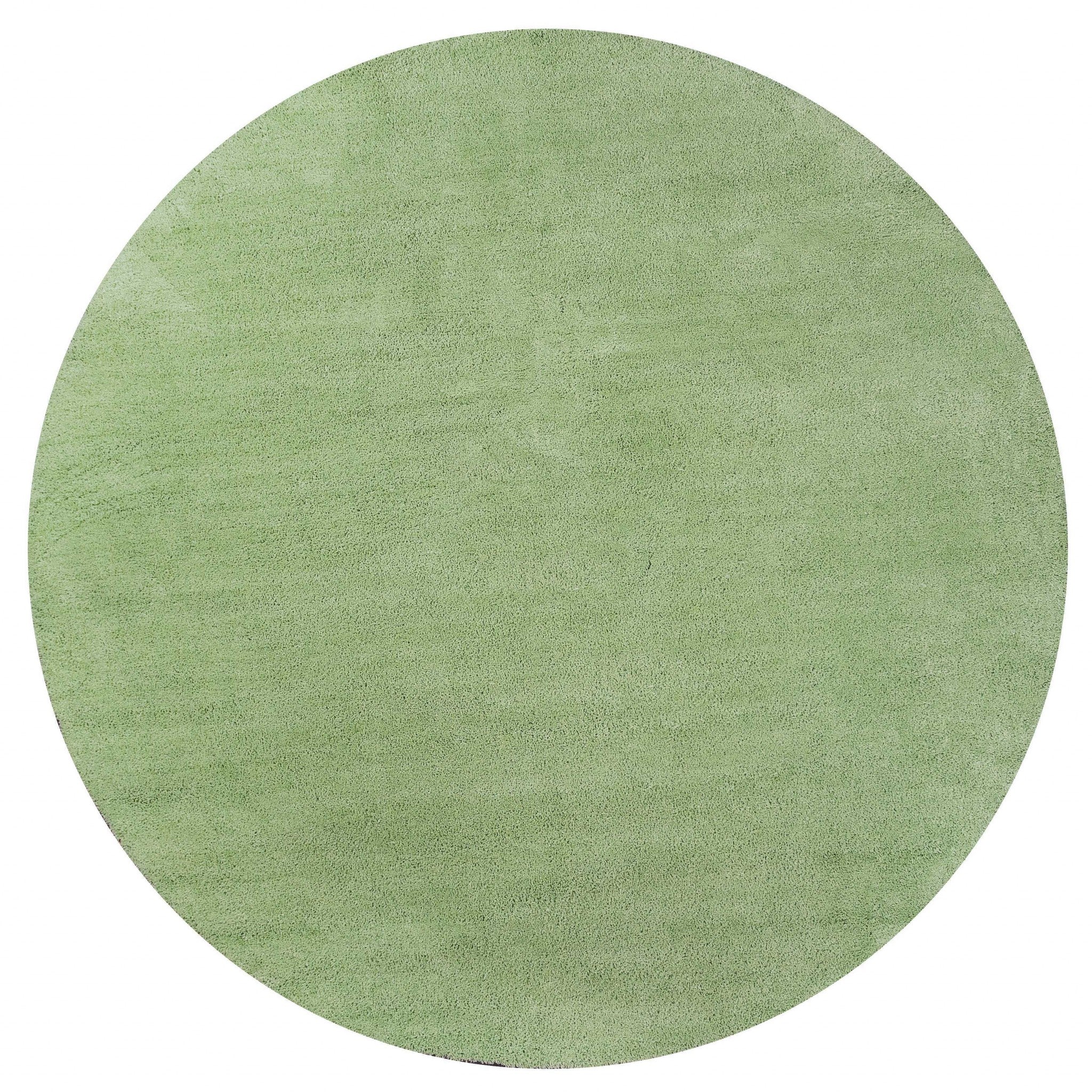Stylish Hand-Woven Green Round Area Rug with Unique Geometric Design for Home Decor