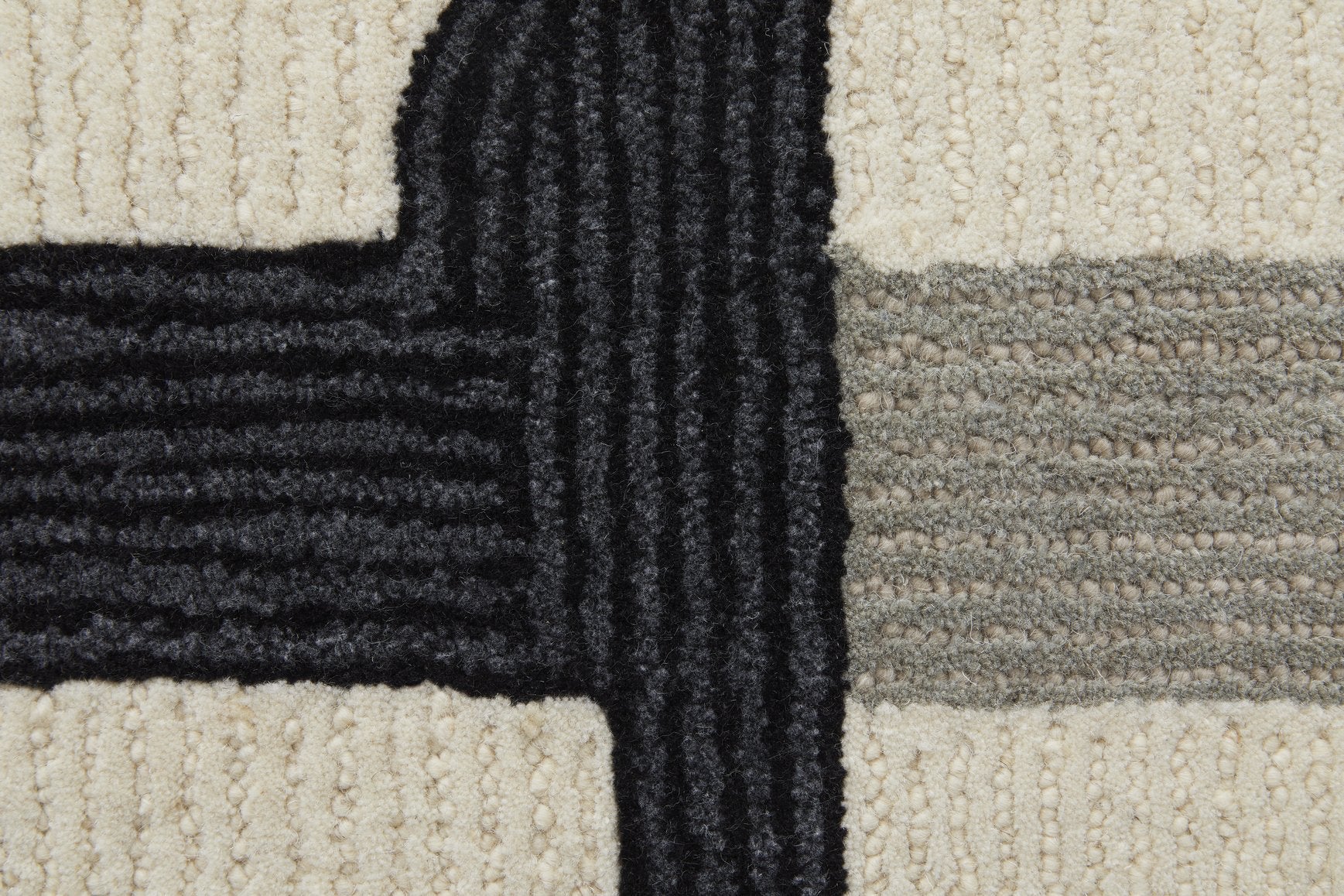 MGR8905F Maguire Hand-Tufted Wool Area Rug with Geometric Patterns - Contemporary, Stain-Resistant, Pet-Friendly Floor Covering