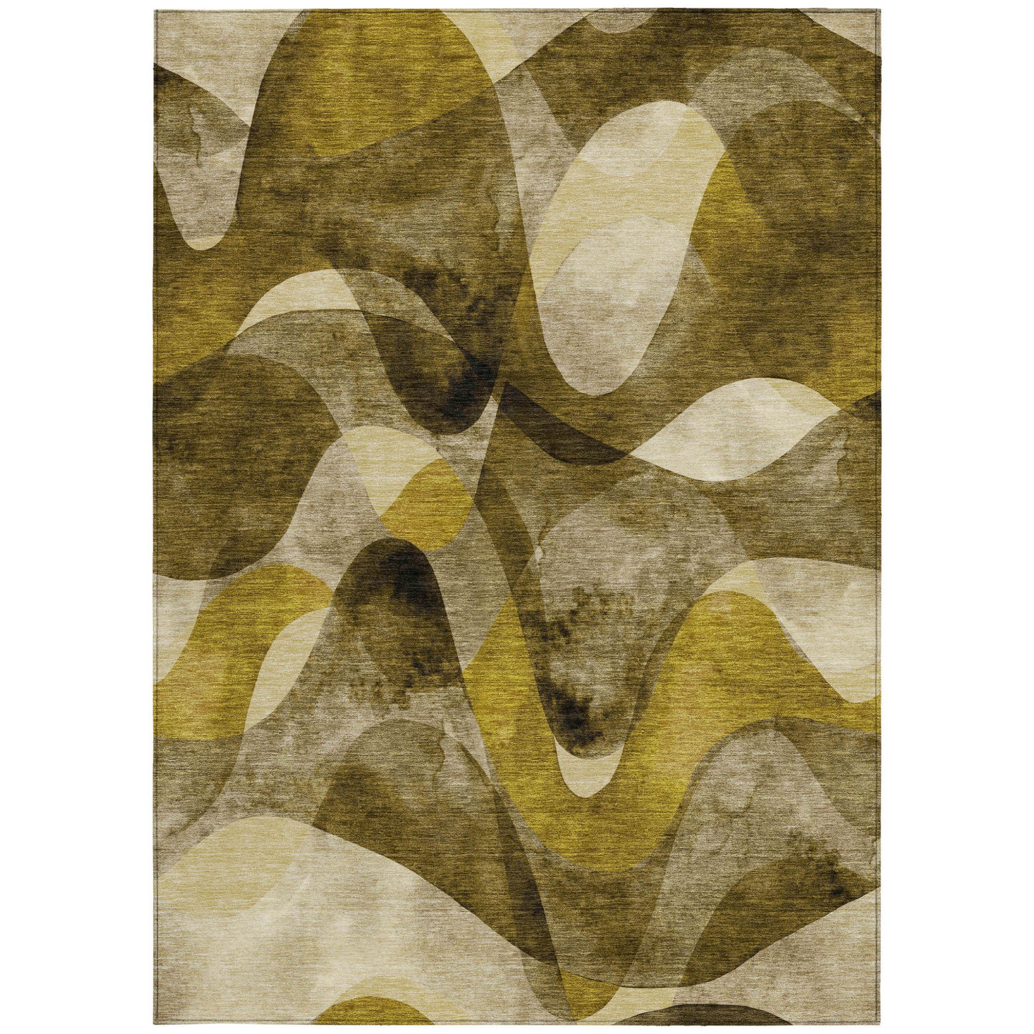 Modern Abstract Washable Non-Skid Purple Runner Rug for Indoor & Outdoor Use