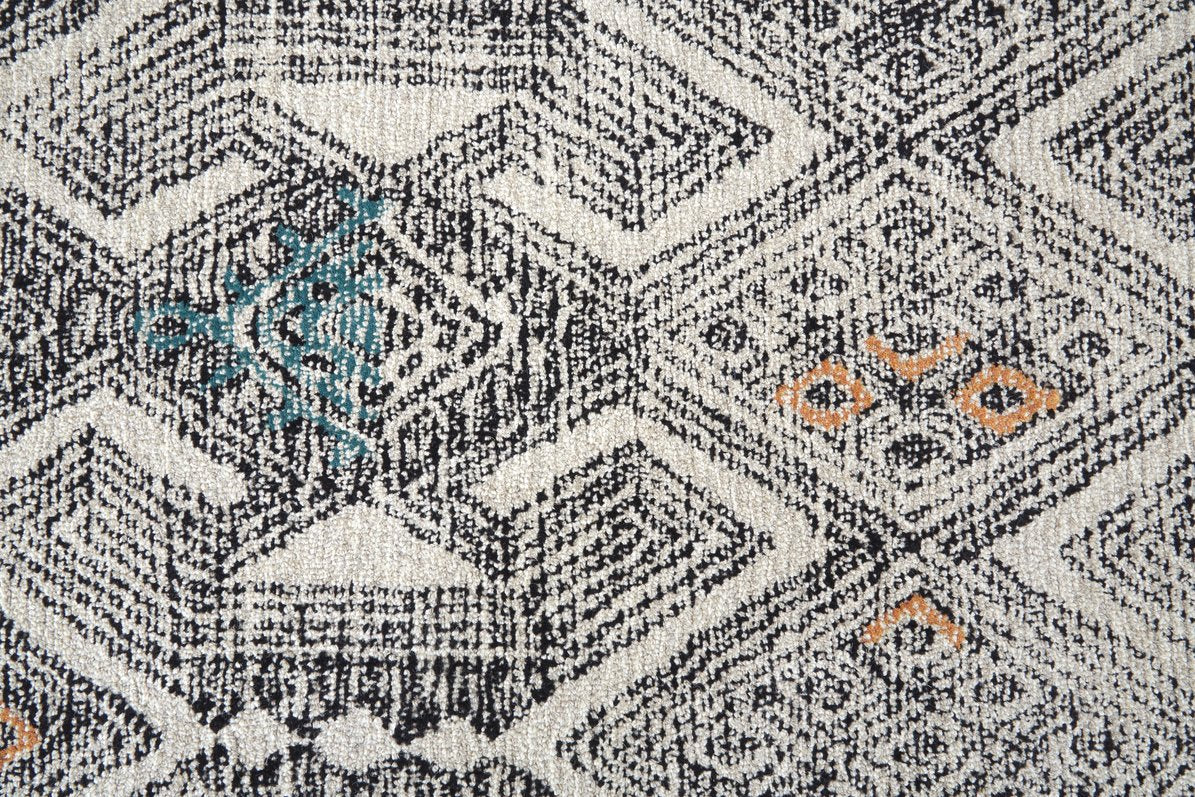 Arazad Hand-Tufted Wool & Nylon Geometric Rug - Stylish Transitional Design for Living Areas