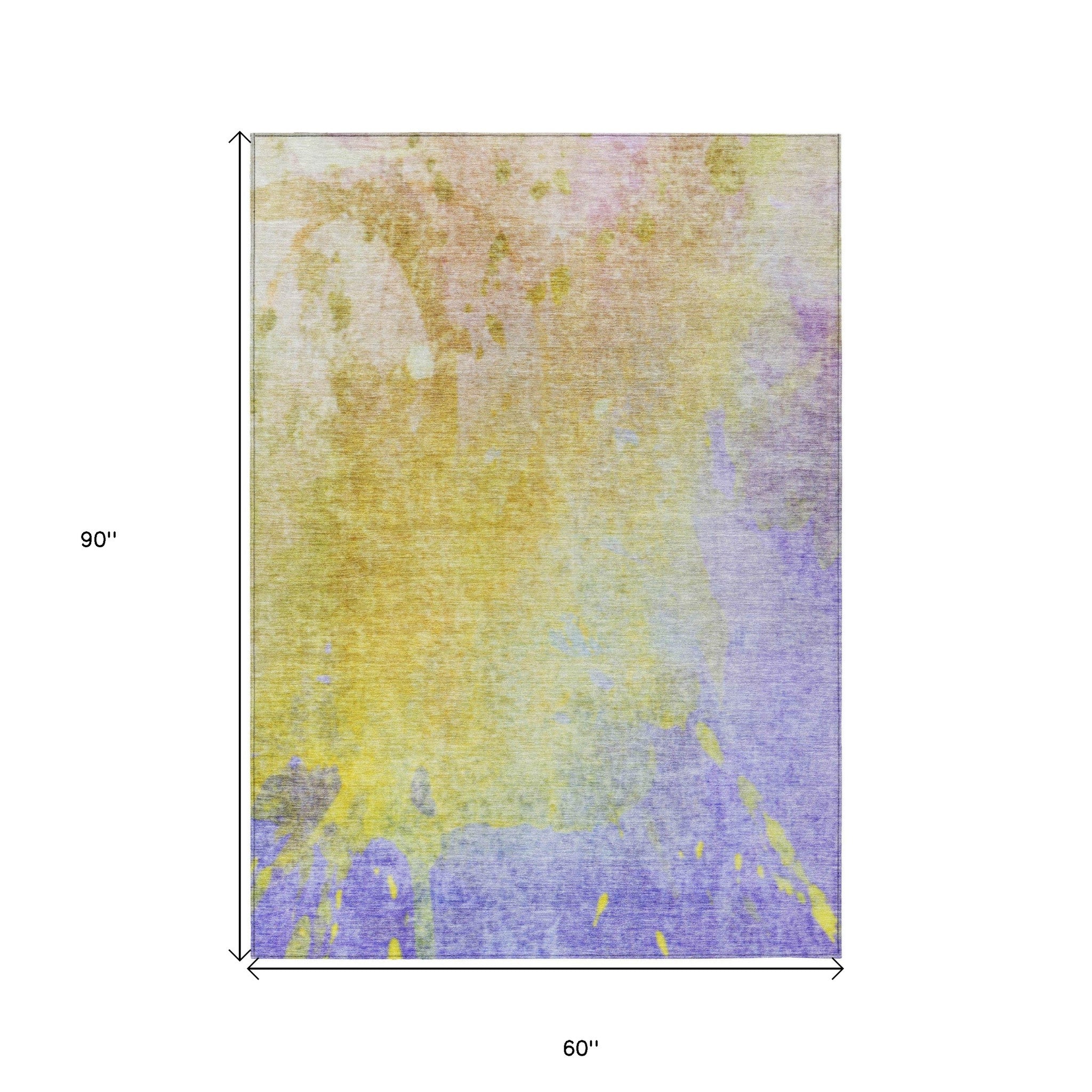 Stylish Washable & Stain-Resistant Indoor-Outdoor Abstract Runner Rug