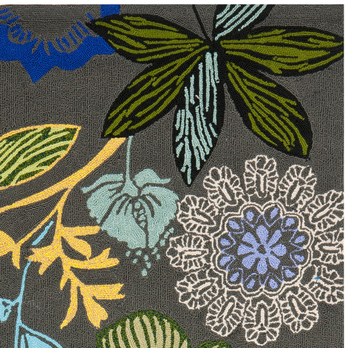 Exquisite Four Seasons Hand-Hooked Indoor and Outdoor Decorative Rug with Vibrant Global Textile-Inspired Design for Every Space