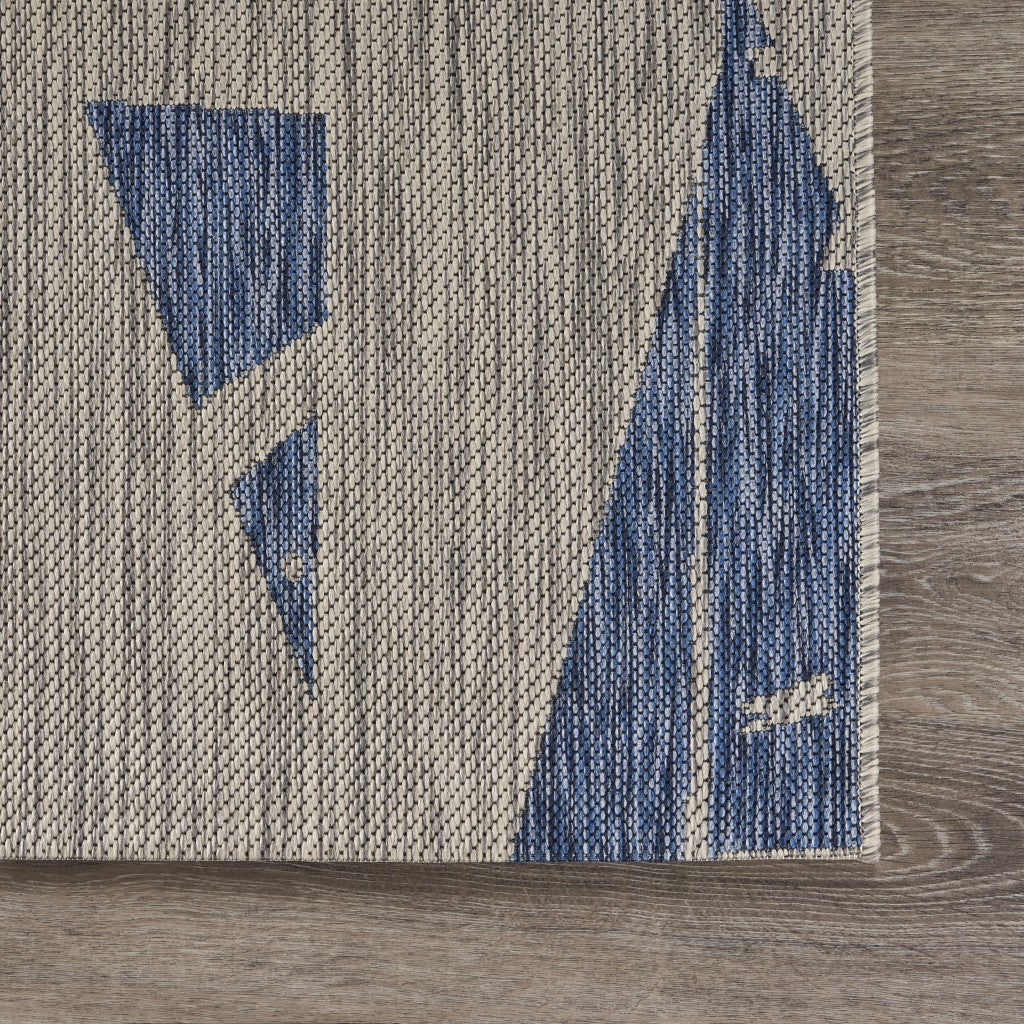Stylish Gray Turkish Outdoor & Indoor Area Rug with Durable Quality