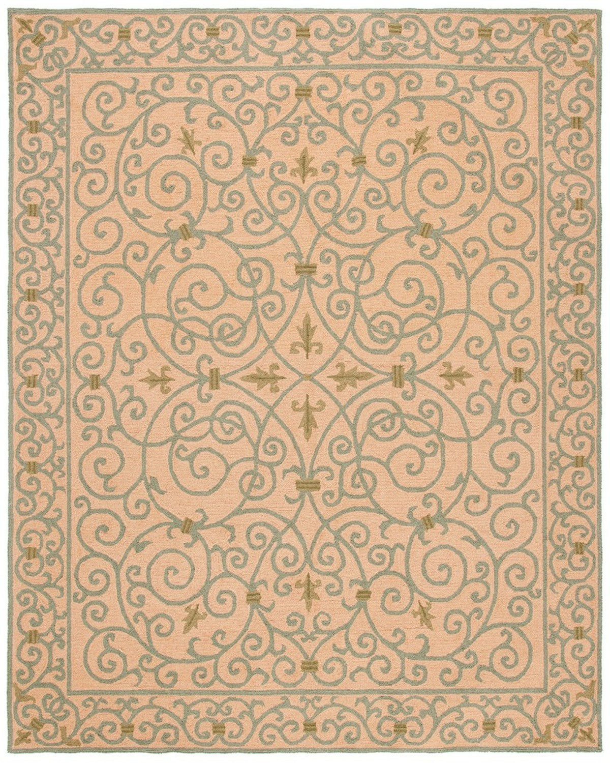 Exquisite American Country Style Chelsea Hand-Hooked Wool Pile Floor Rug for Enduring Elegance