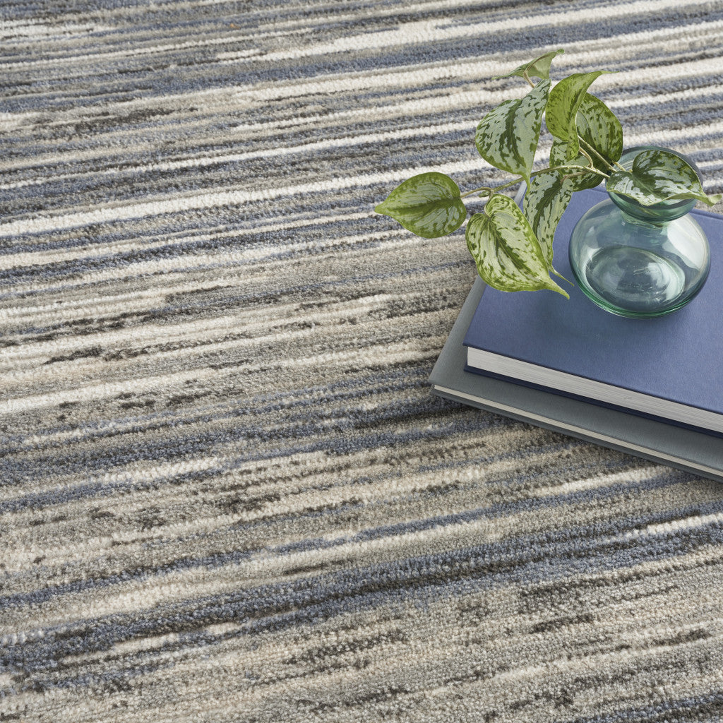5' x 7' Rectangle Cream Abstract Distressed Floor Area Rug for Adding Warmth and Creating a Versatile Decor Style