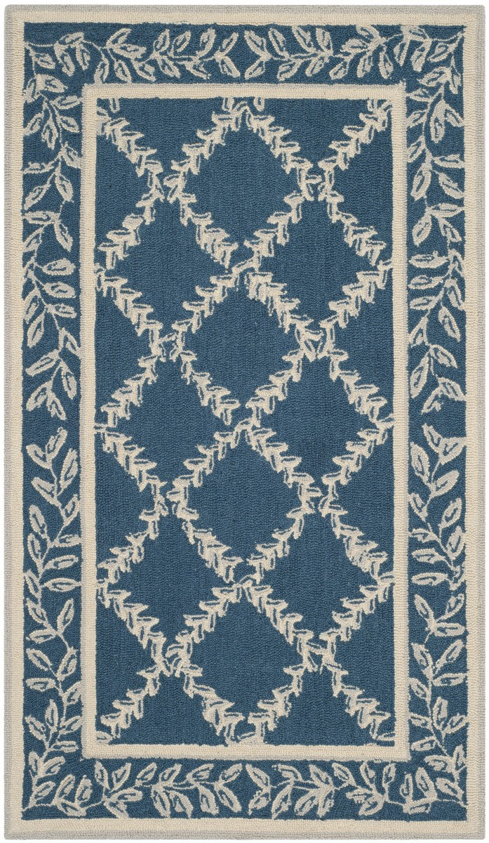 Luxurious Hand-Hooked Wool Pile Area Rug - Exquisite Artisan Craftsmanship for Sophisticated Home Decor