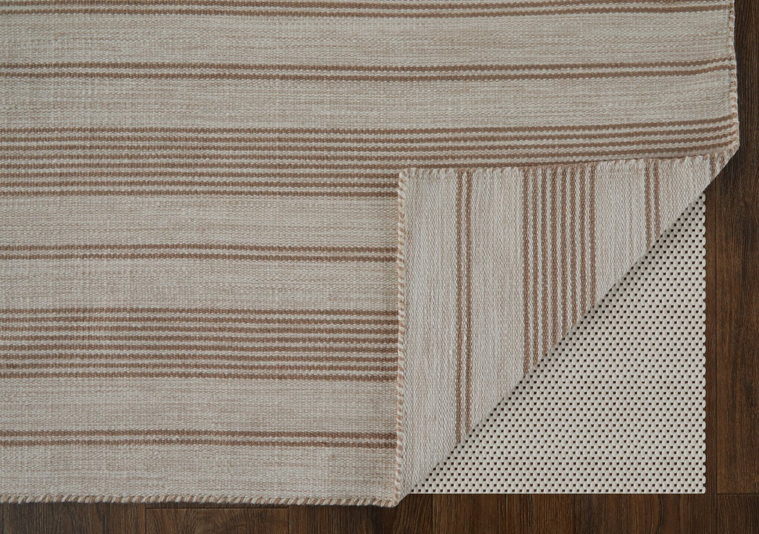 Eco-Friendly Hand-Woven Indoor Rug with Stylish Nautical Pin Stripes