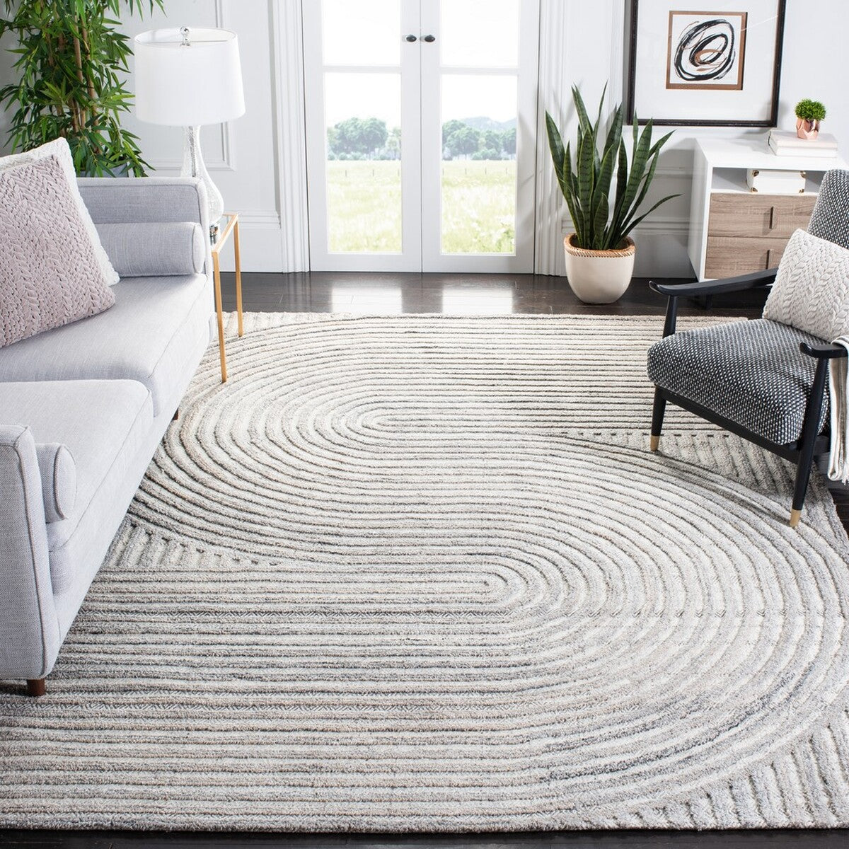 Luxurious Southampton Hand-Tufted Area Rug with 45% Wool Blend for Modern Living Spaces