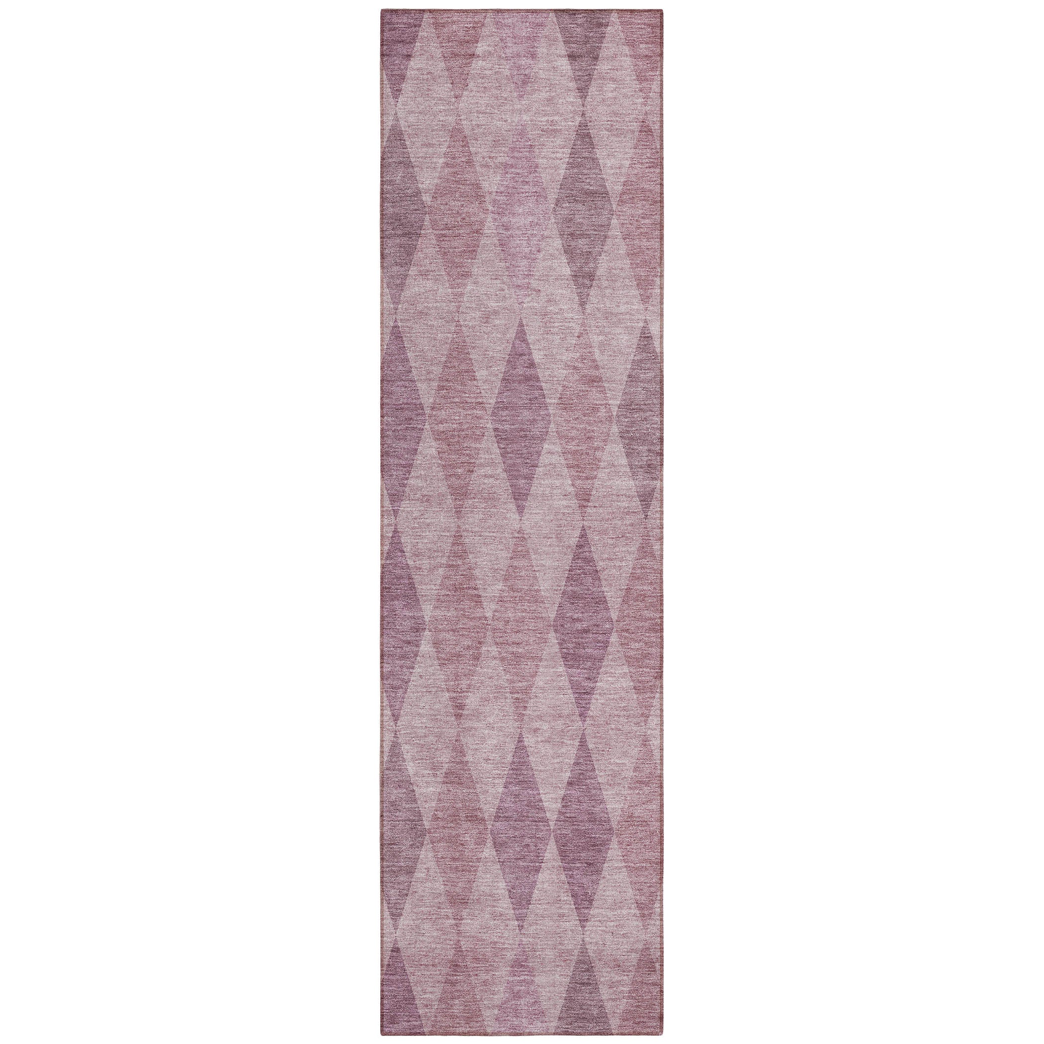 Washable, Stain-Resistant & Non-Skid Geometric Purple Outdoor Runner Rug for Your Space