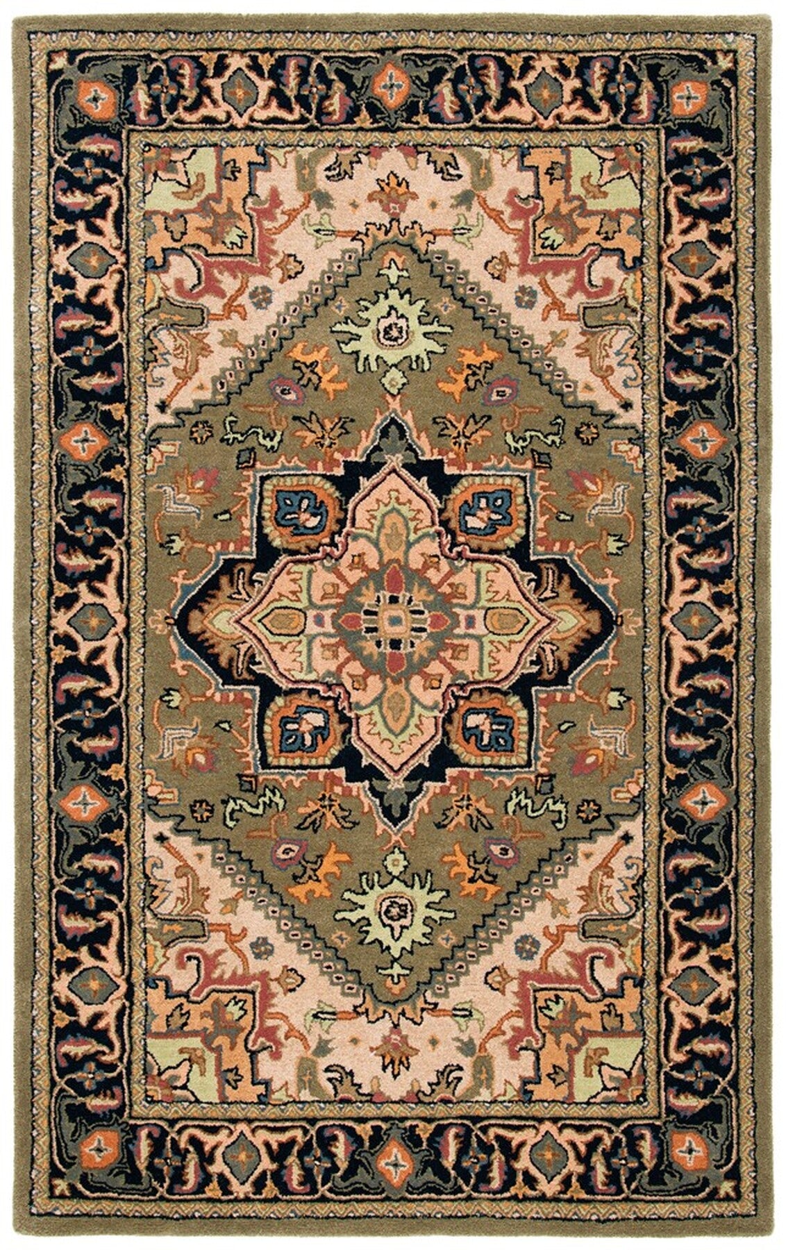 Exquisite Heritage Hand - Tufted Luxury Wool Pile Area Rug for Elegant Home Decor with Abundant Textures and Stylish Appeal