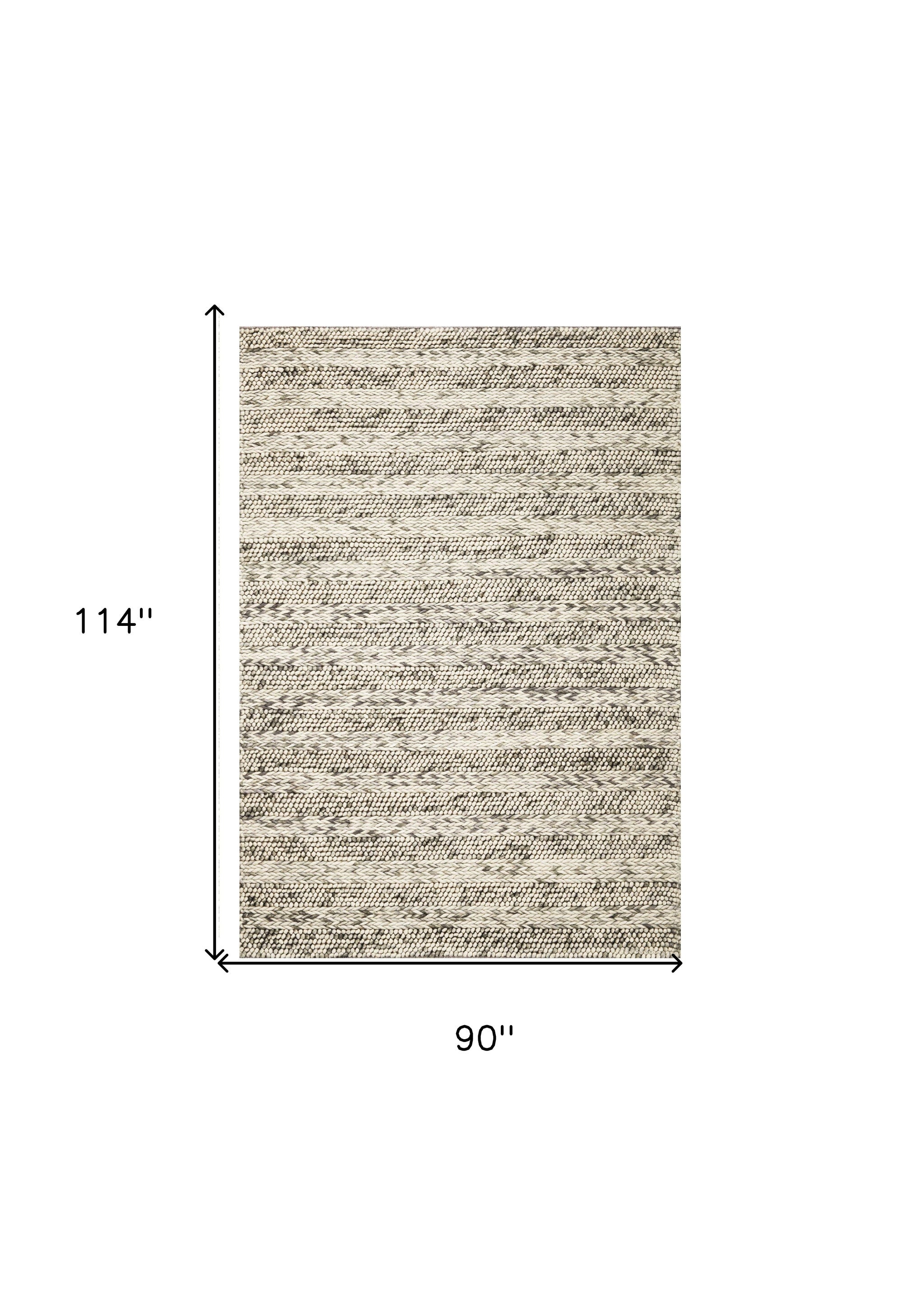 Luxurious Grey Heather Area Rug Crafted from 100% Premium New Zealand Wool for Contemporary Modern Home Decor and Ultimate Comfort