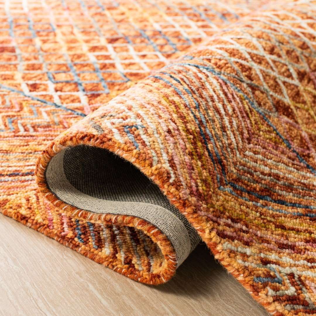 Luxurious Hand-Tufted 10MM Pile Height Wool Rectangle Rug from India