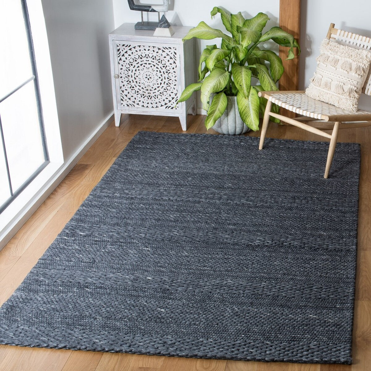 Marbella Power Loomed Contemporary Rug - 60% Wool Blend for Elegant Home Decor
