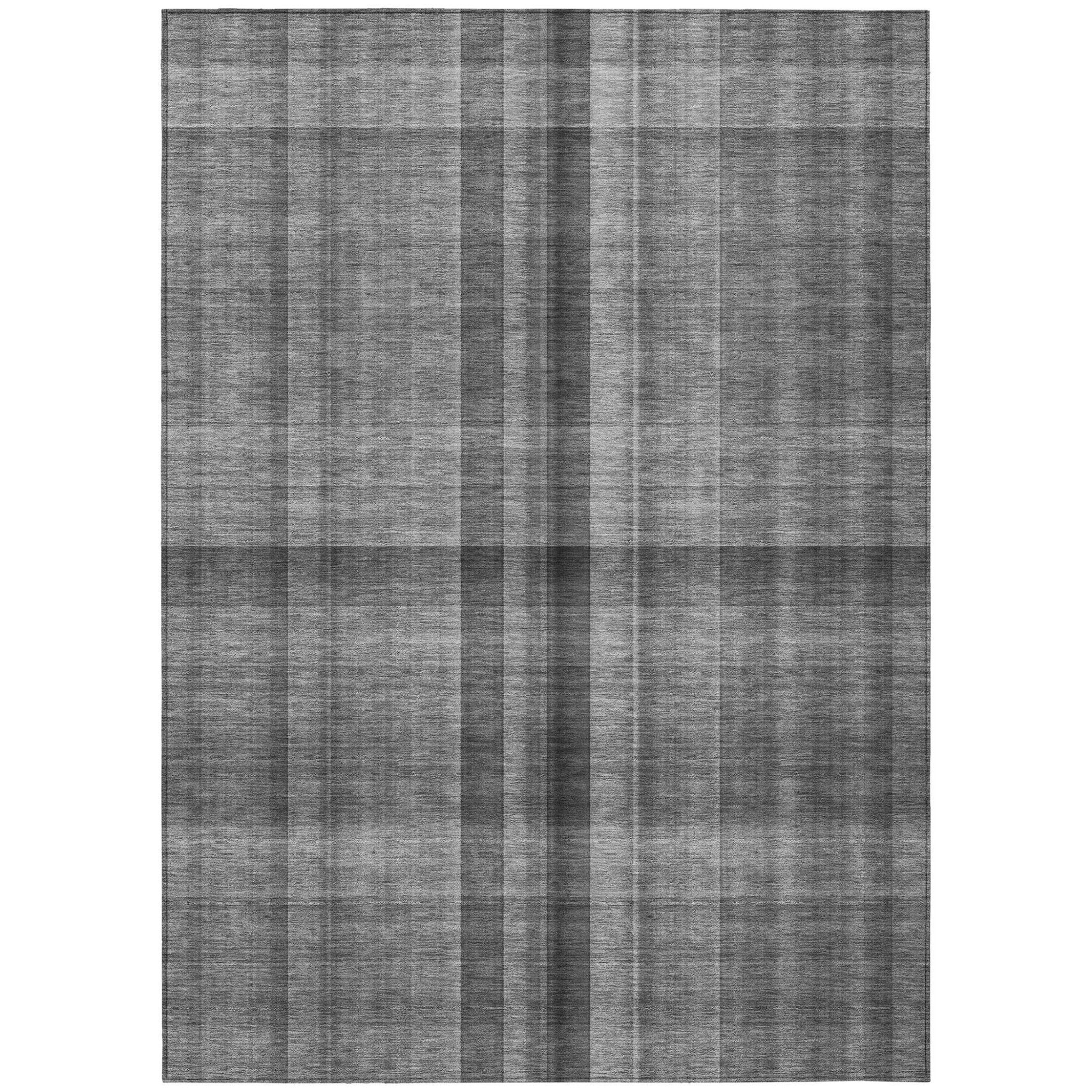 Stain-Resistant, Non-Skid, Washable Purple Round Plaid Rug for Indoors & Outdoors, Ideal for Kids & Pets