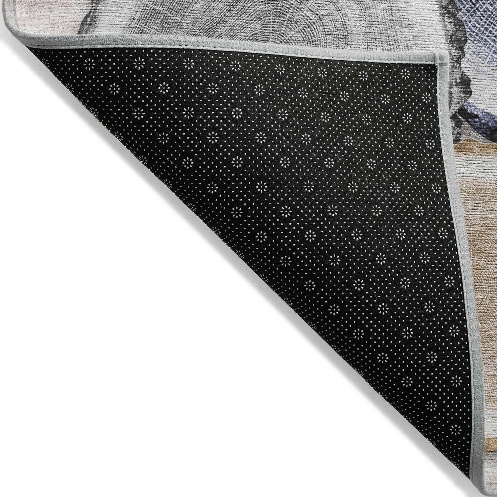 Stylish and Washable Faux Wood Design Outdoor and Indoor Runner Rug with Stain Resistance and Non-Skid Feature